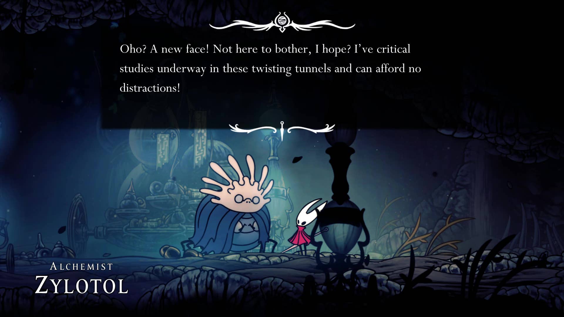 Screenshot of Hollow Knight: Silksong showing paths through various different miscellaneous quest regions in Act 1.