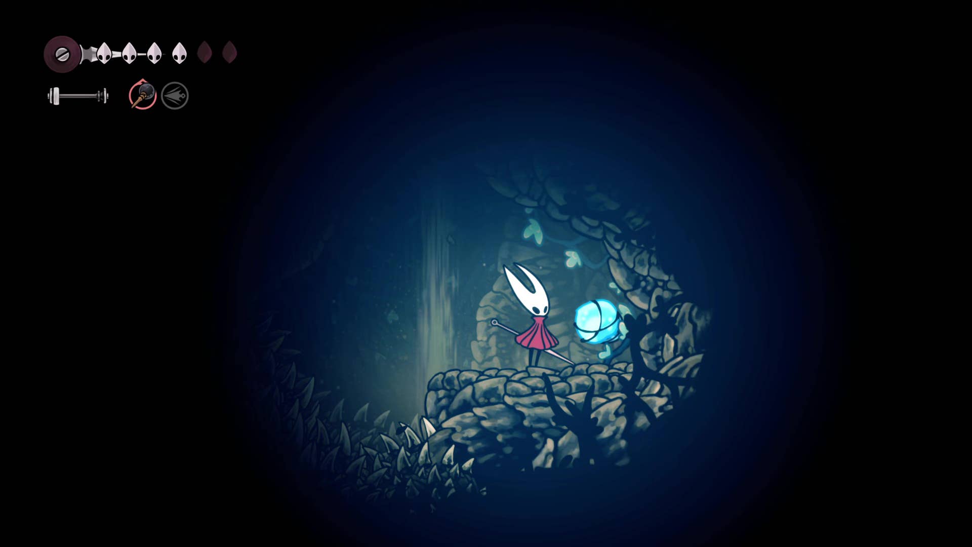 Screenshot of Hollow Knight: Silksong showing paths through various different miscellaneous quest regions in Act 1.