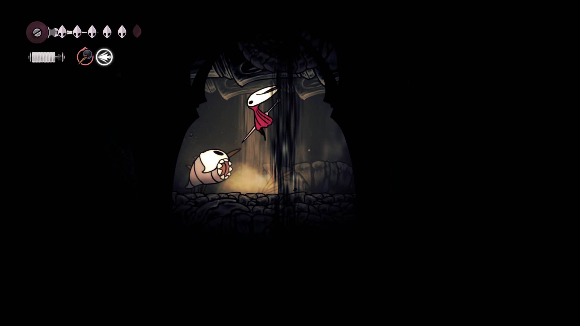Screenshot of Hollow Knight: Silksong showing paths through various different miscellaneous quest regions in Act 1.