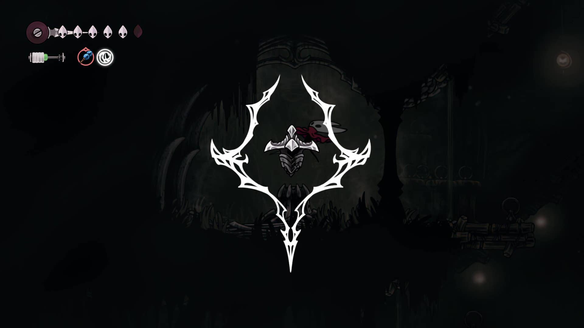 Hollow Knight screenshot: Silkson showing the path through Greymore.