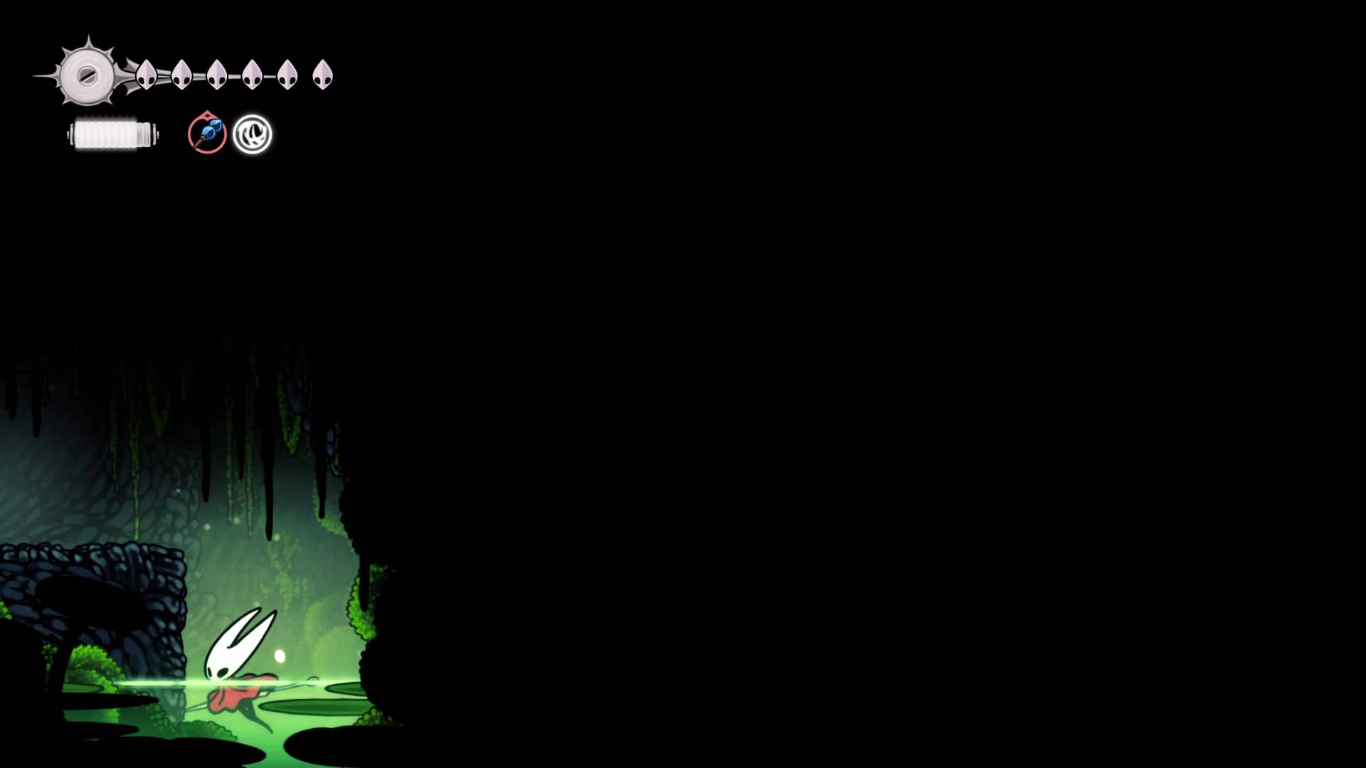 Hollow Knight screenshot: Silkson shows the path through Weavenest Atla.