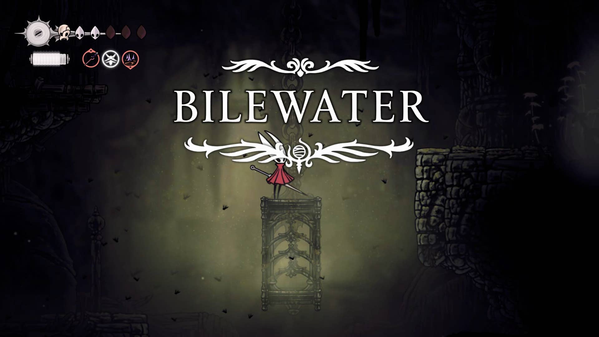 Hollownight screenshot: Silkson showing the path through the thinner path.