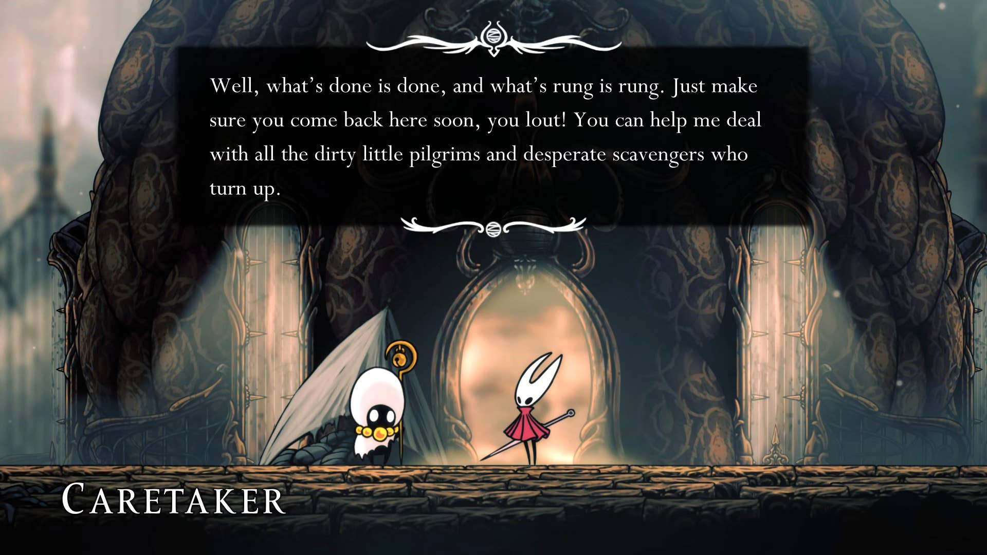 Screenshot of Hollow Knight: Silksong showing the path through Choral Chambers.