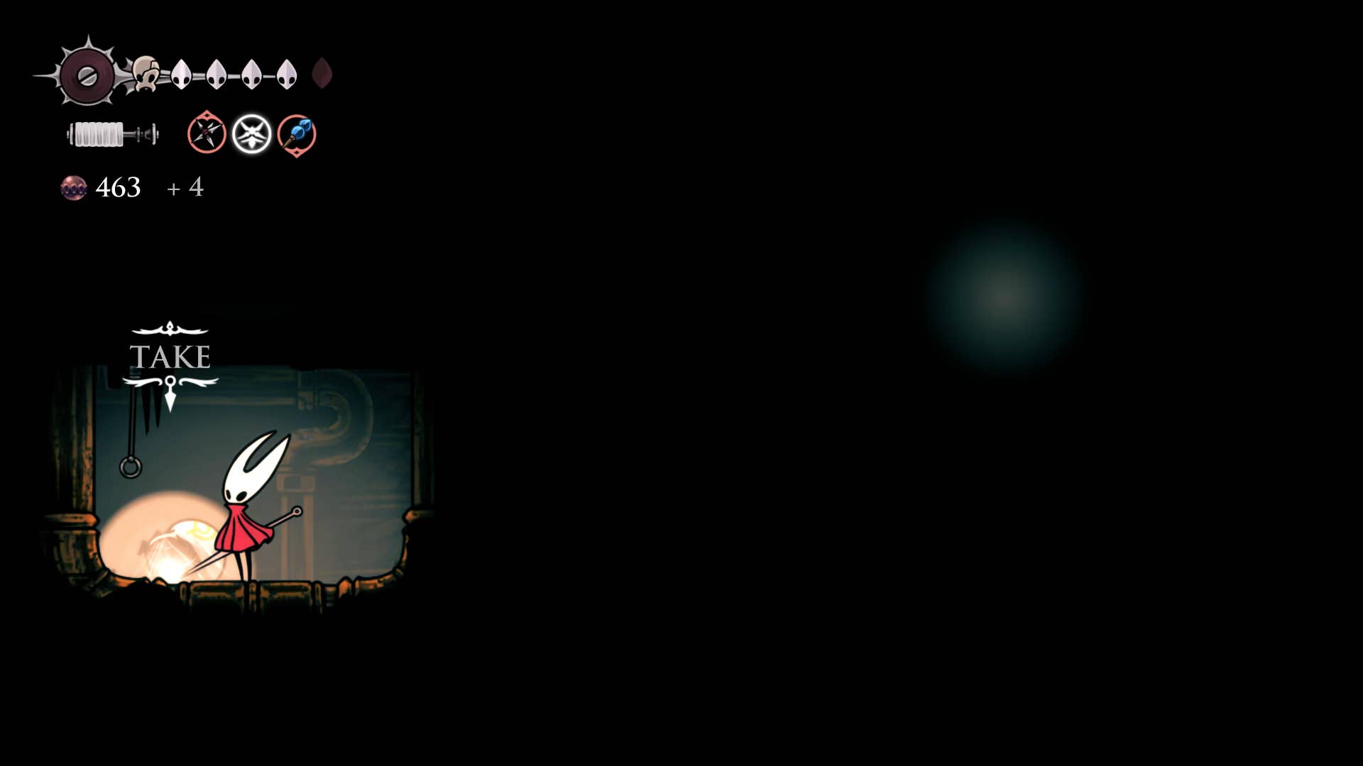 Screenshot of Hollow Knight: Silksong showing the path through Choral Chambers.