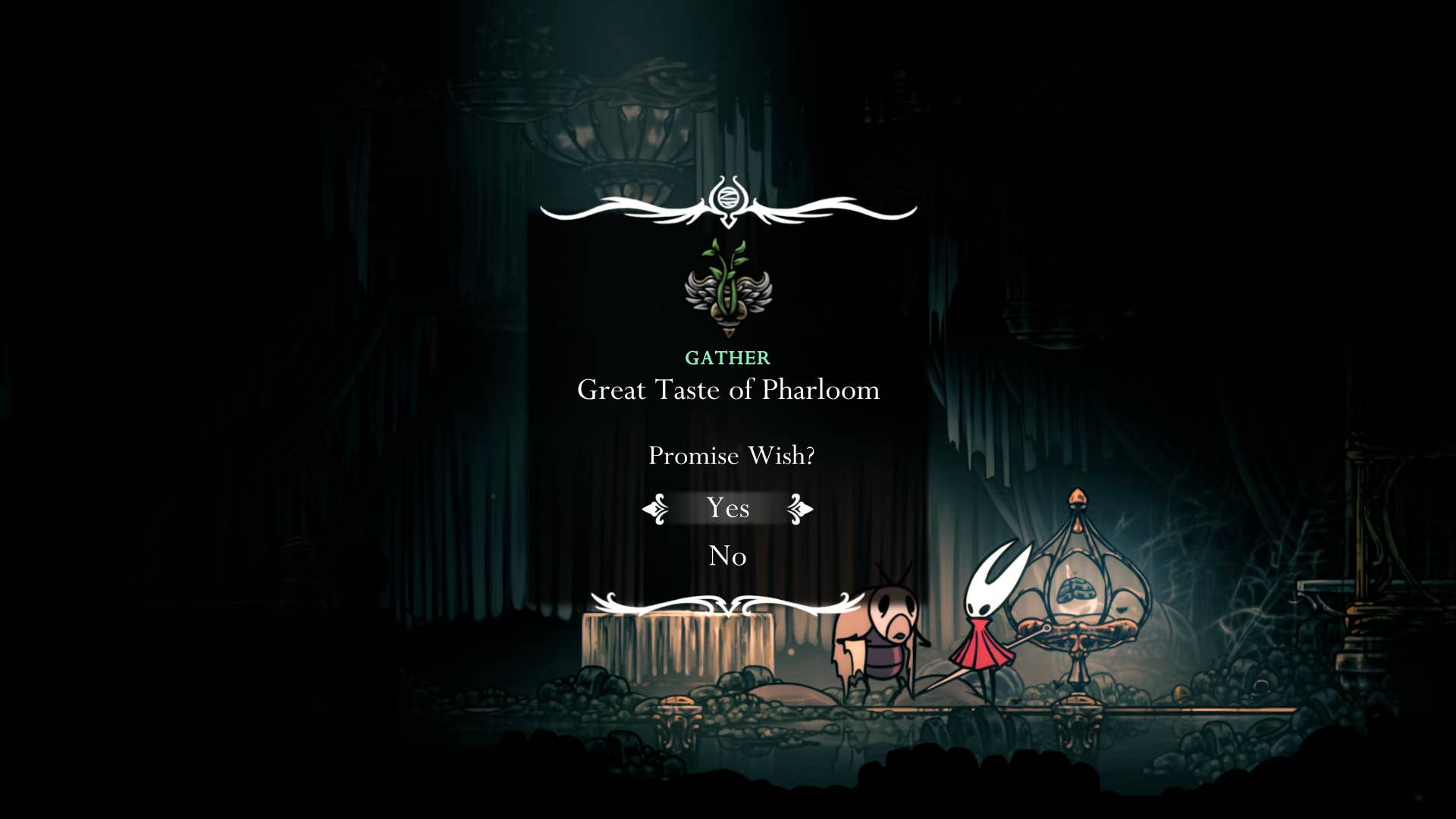 Screenshot of Hollow Knight: Silksong showing the path through Choral Chambers.