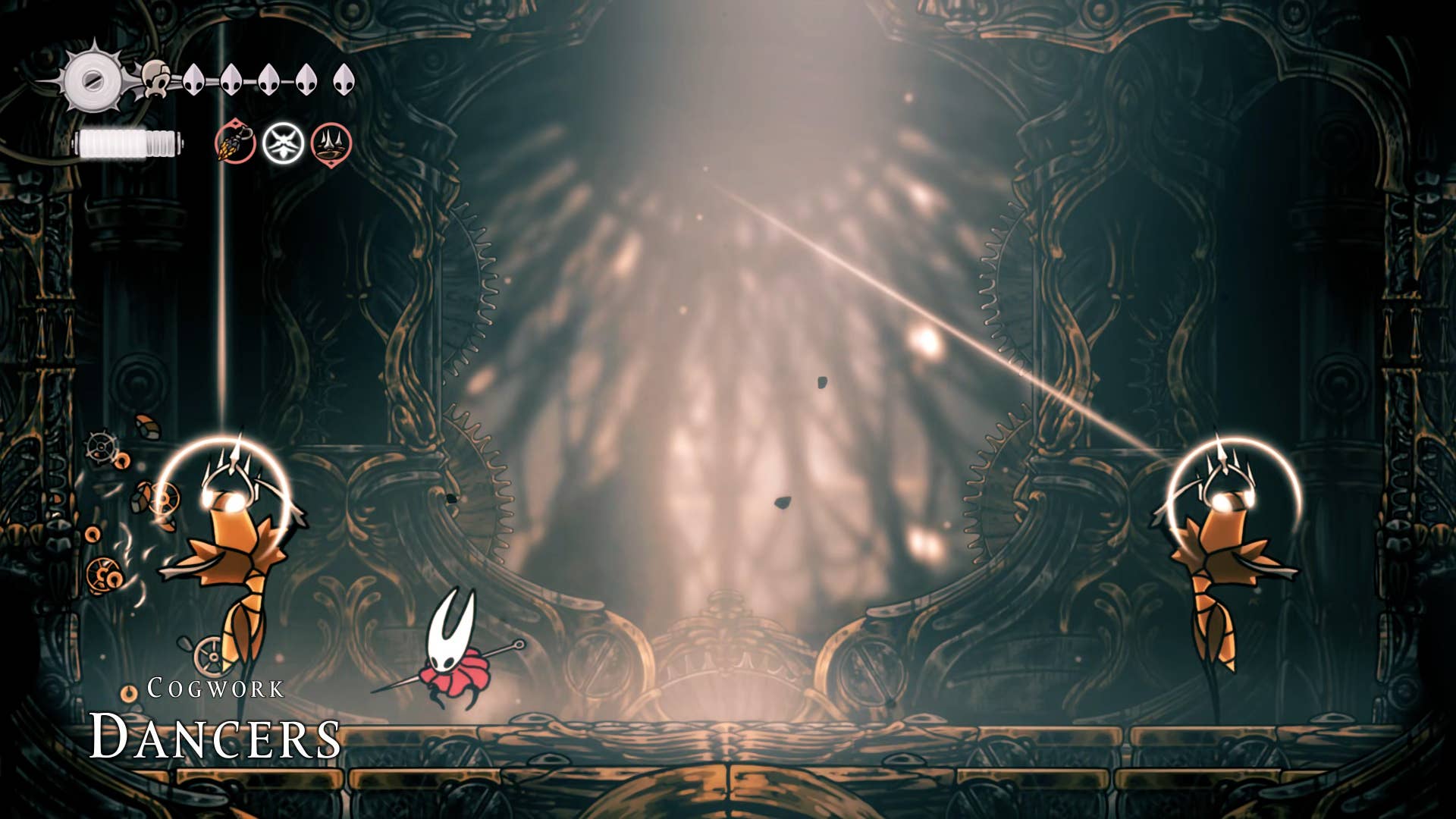 Screenshot of Hollow Knight: Silksong showing the path through Choral Chambers.