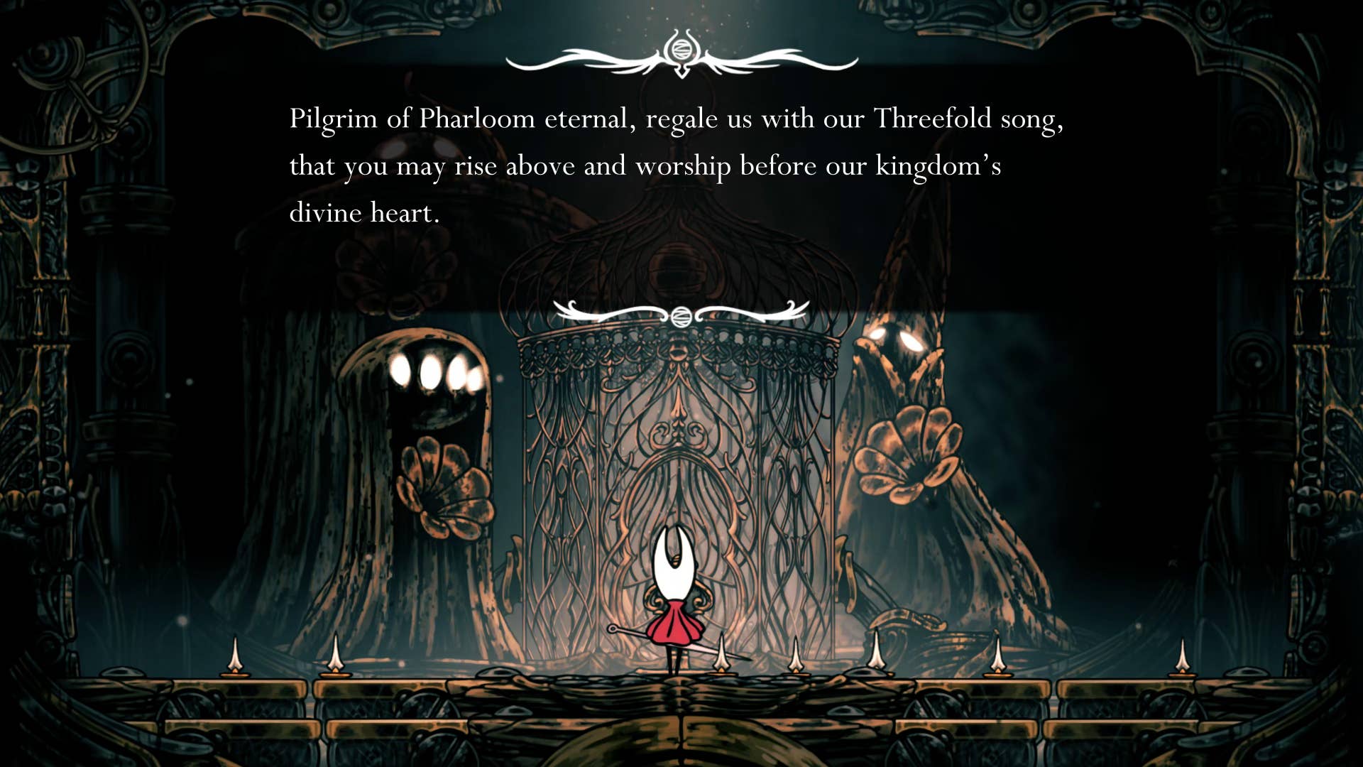 Screenshot of Hollow Knight: Silksong showing the path through Choral Chambers.
