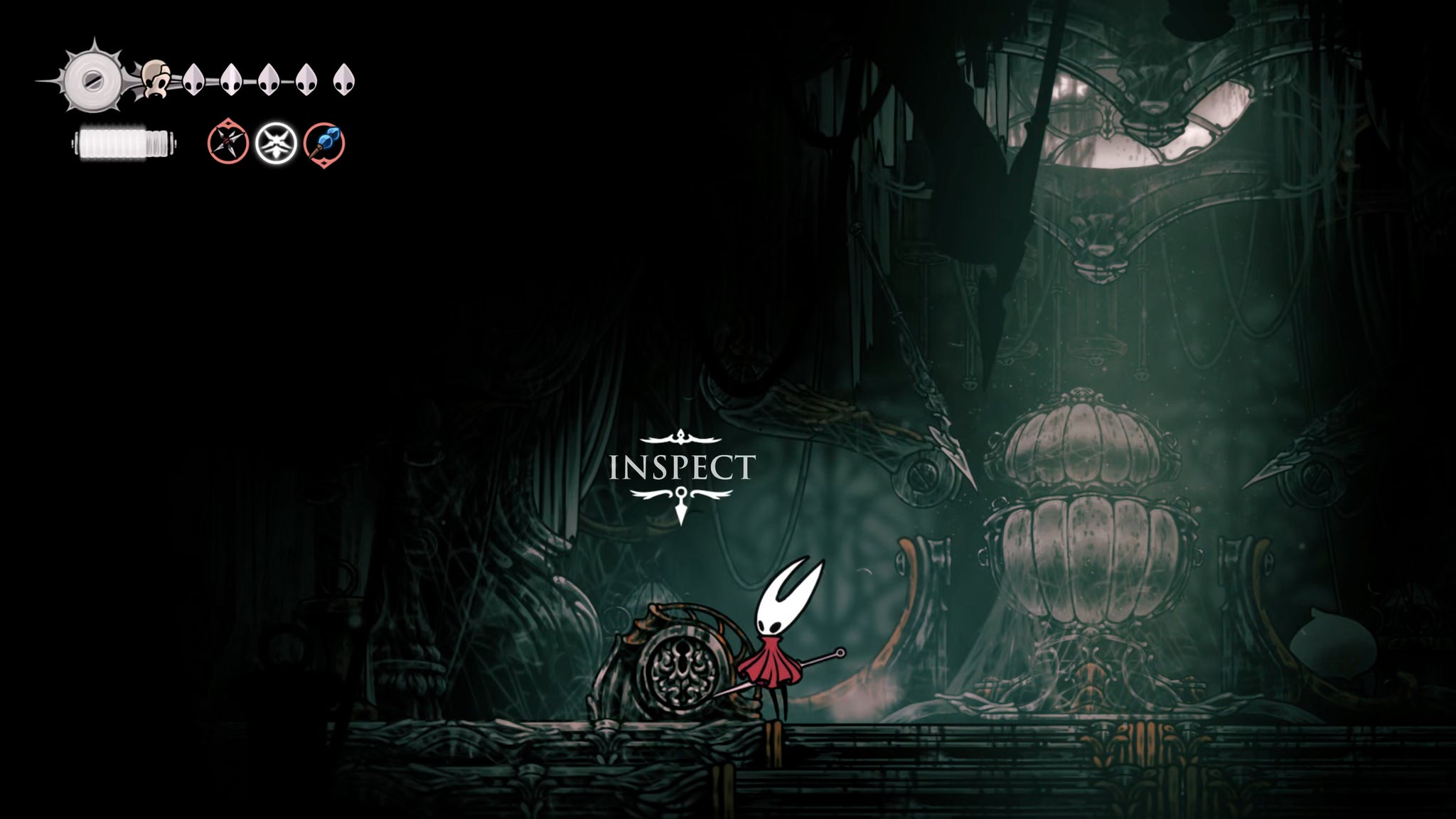 A screenshot of Hollow Knight: Silksong showing the path through the Whiteward. - 5