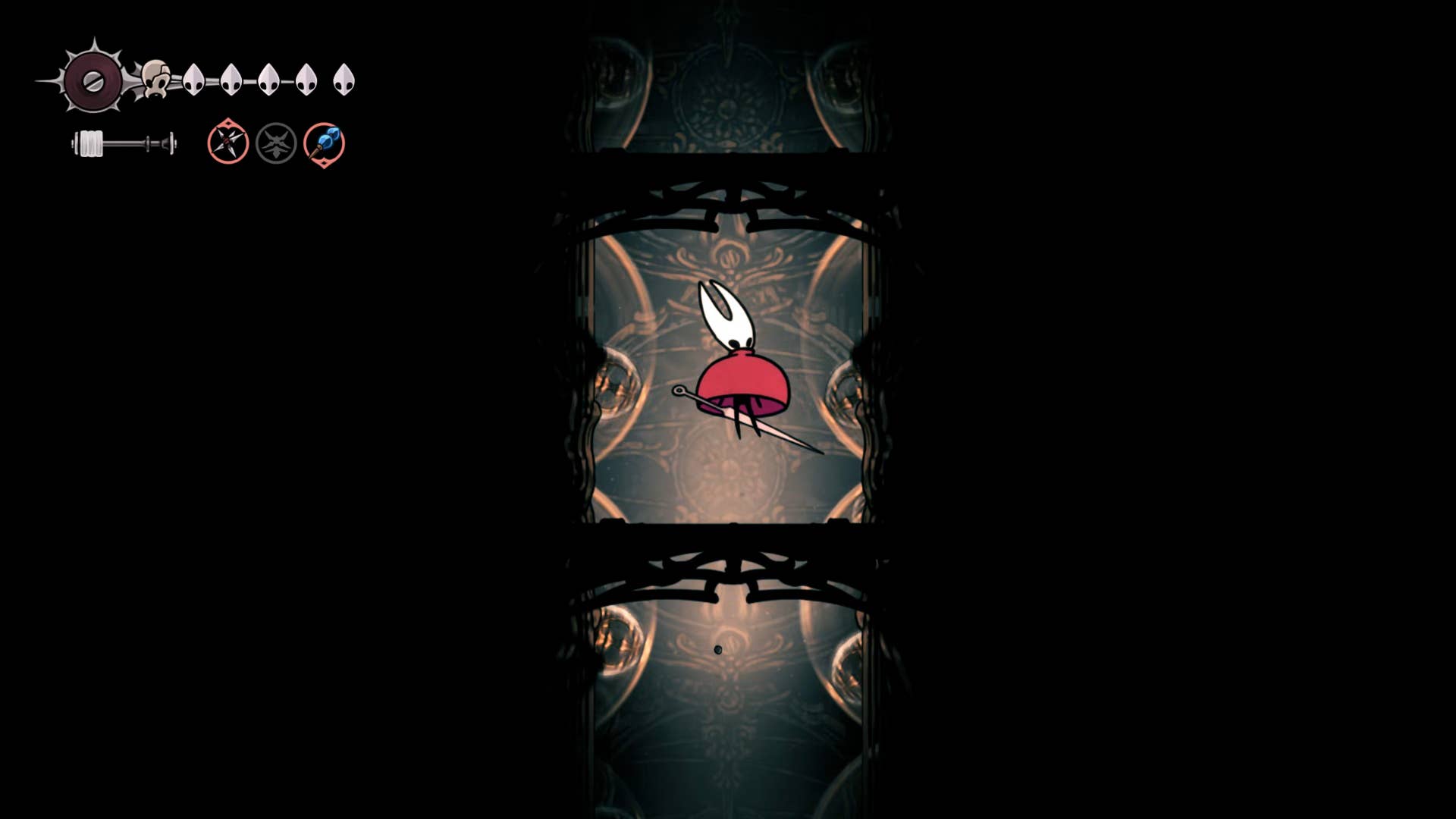 Screenshot of Hollow Knight: Silkson showing the path through the white word.