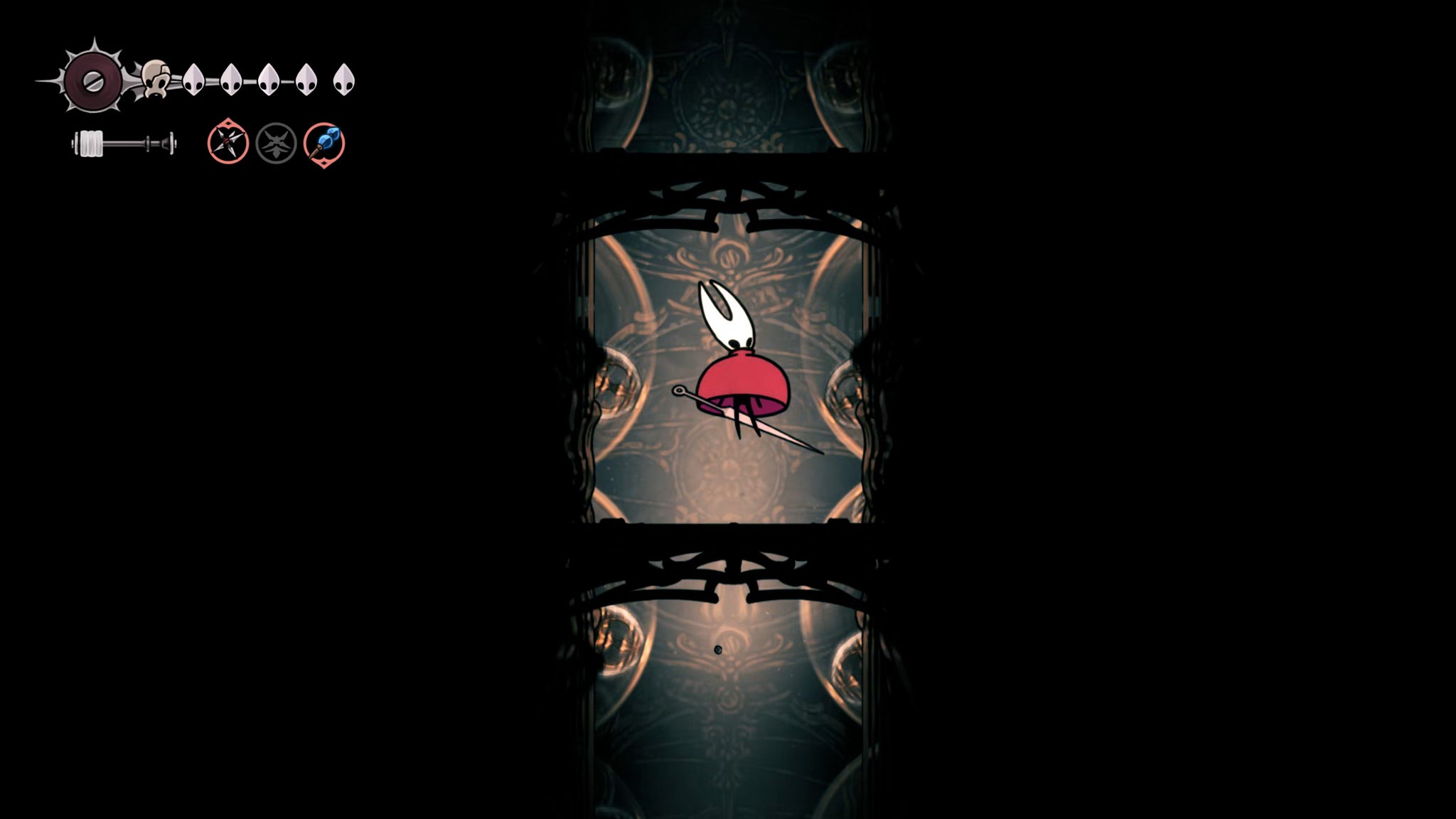 A screenshot of Hollow Knight: Silksong showing the path through the Whiteward. - 14