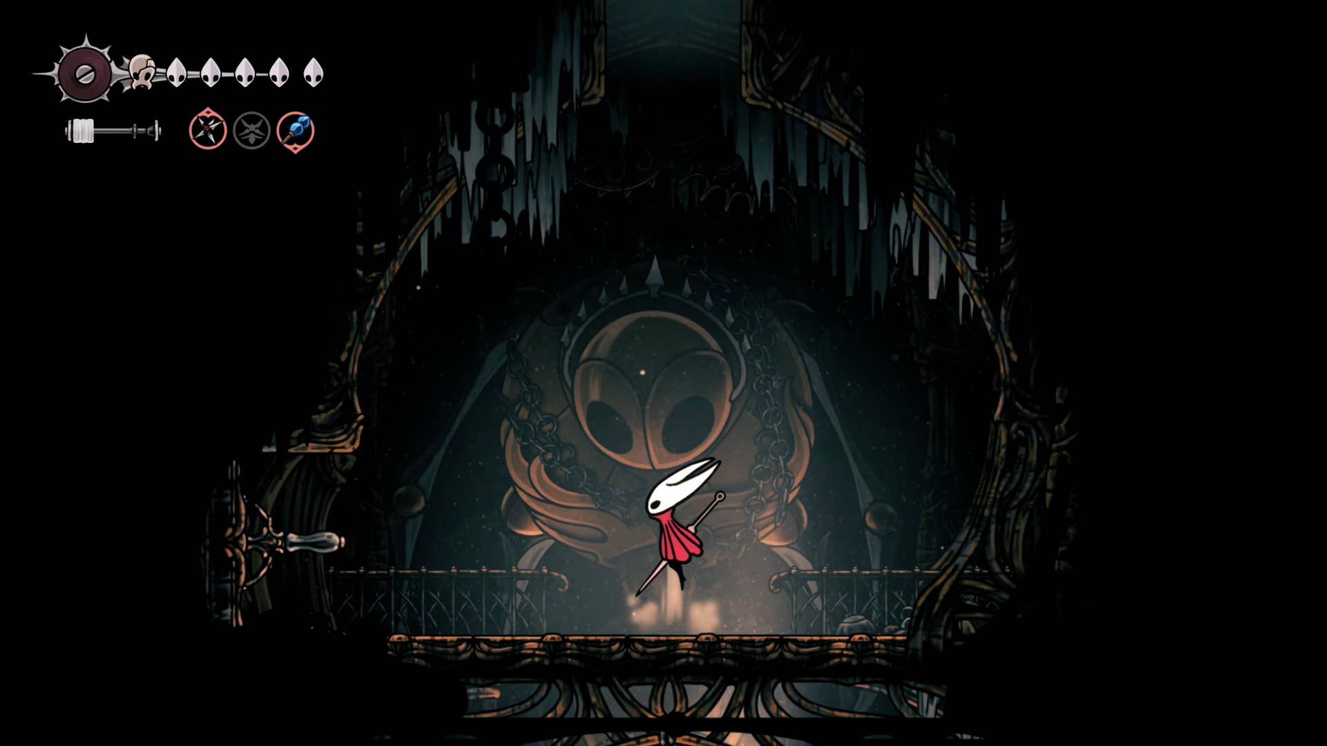 Hollow Knight: Silksong screenshot: Showing the path through Underworks.