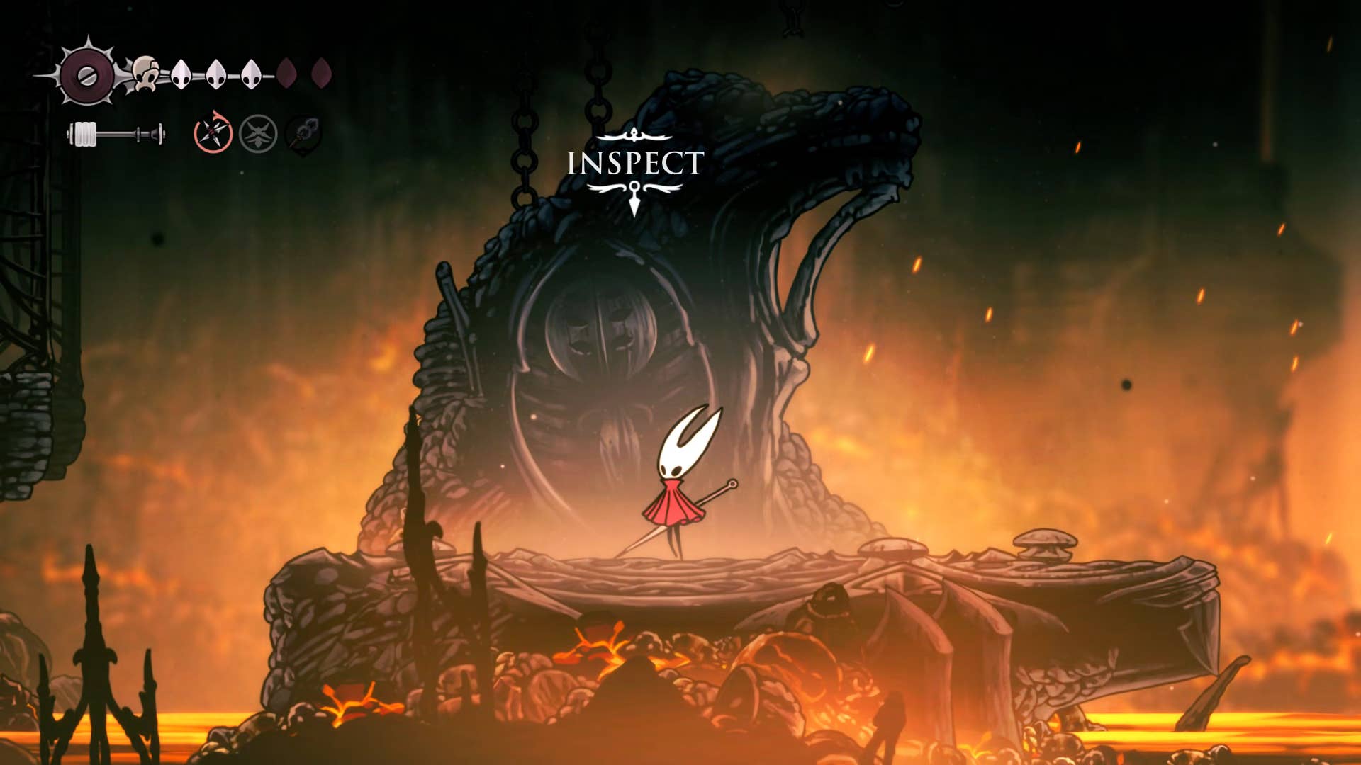 Hollow Knight: Silksong screenshot: Showing the path through Underworks.