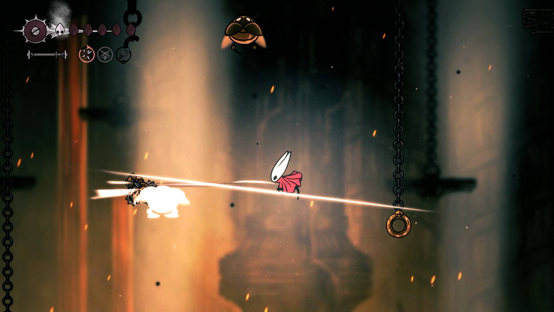 Hollow Knight: Silksong screenshot: Showing the path through Underworks.