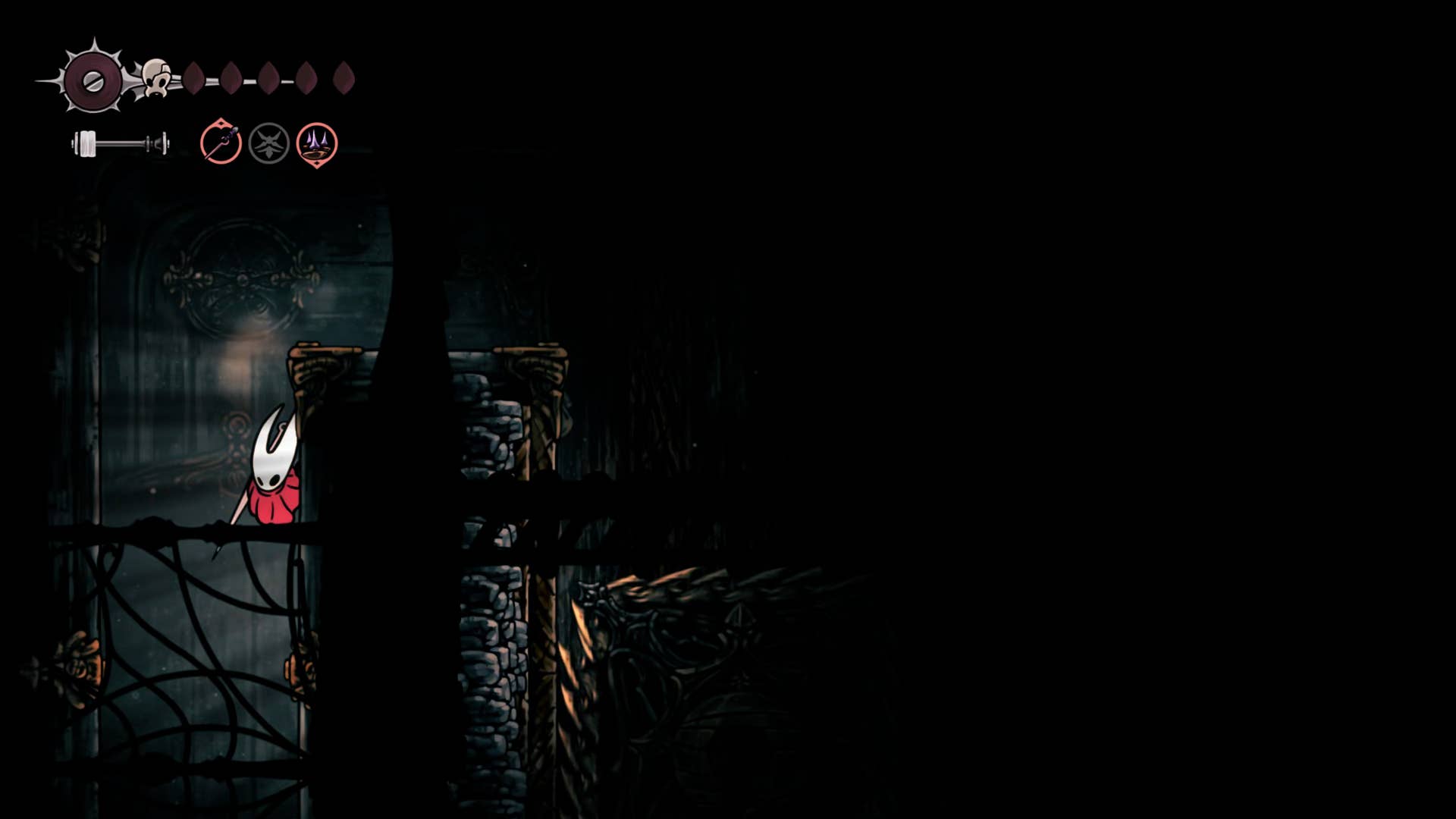 Hollow Knight: Silksong screenshot: Showing the path through Underworks.