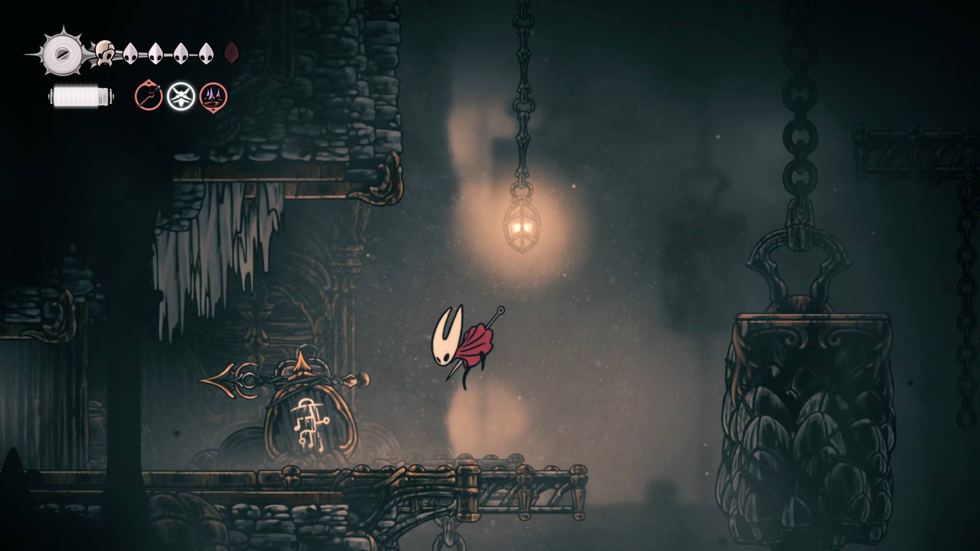 Hollow Knight: Silksong screenshot: Showing the path through Underworks.