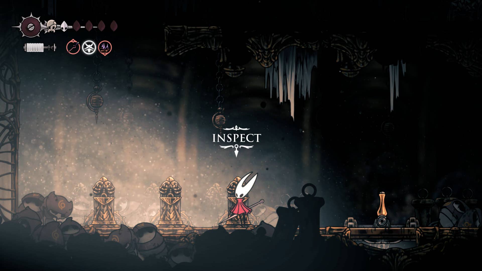 Hollow Knight: Silksong screenshot: Showing the path through Underworks.