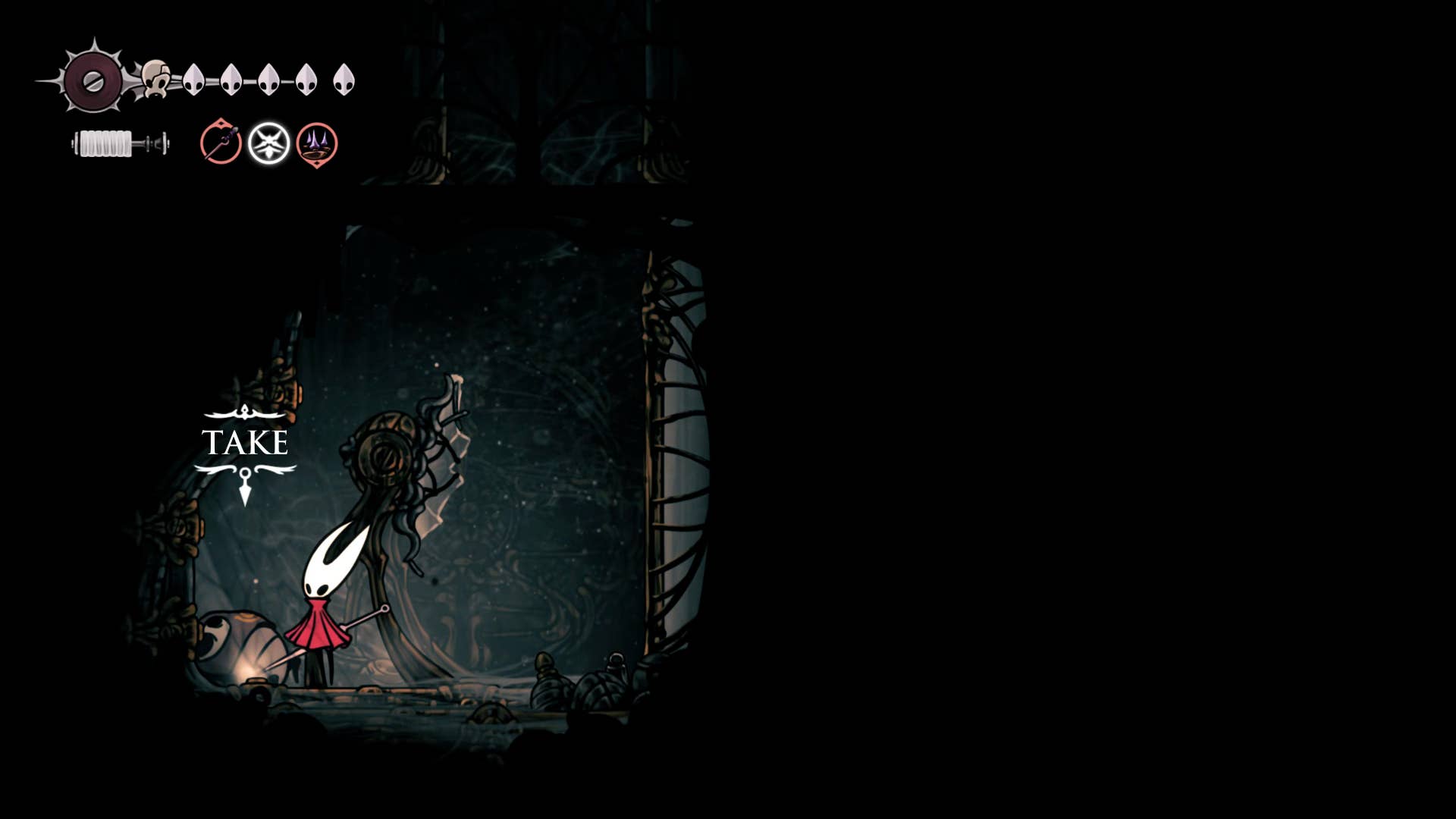 Hollow Knight: Silksong screenshot: Showing the path through Underworks.