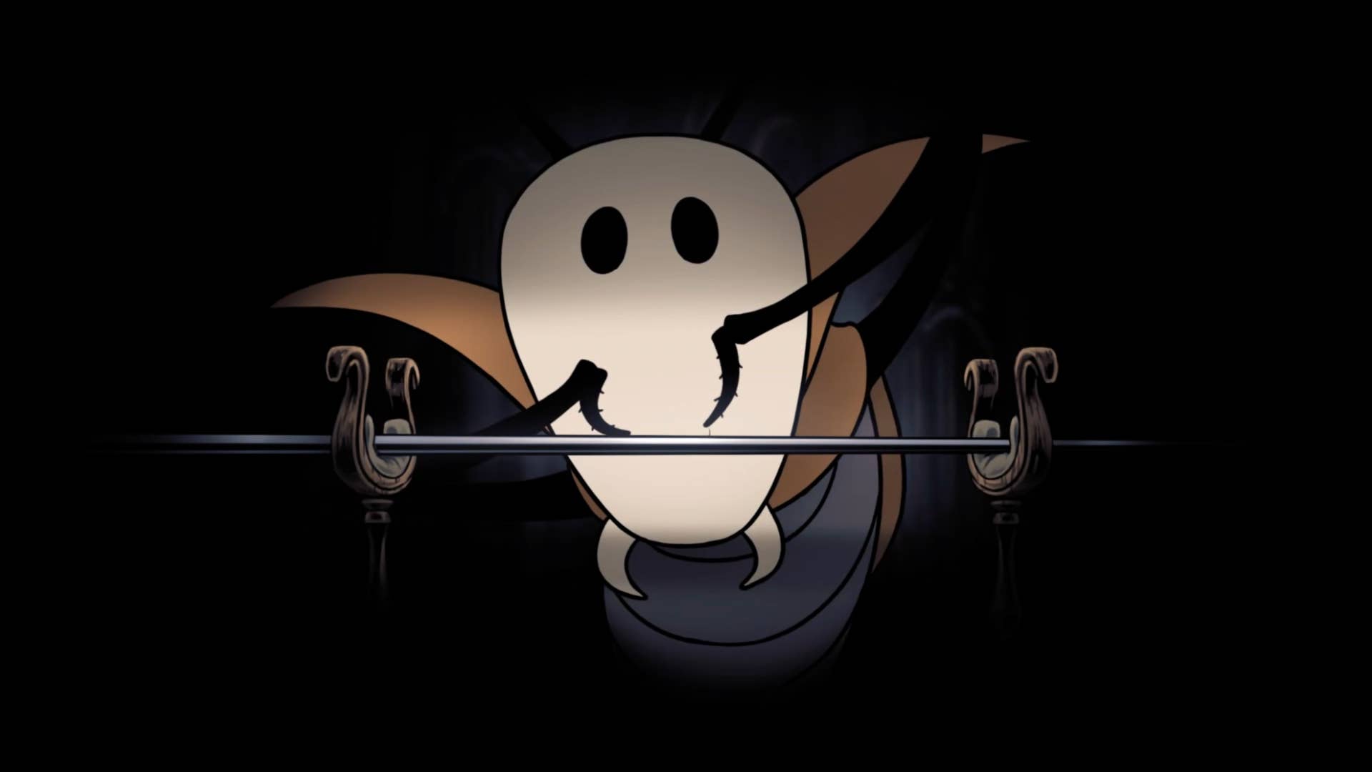 Screenshot of Hollow Knight: Silkson showing the path through a whispered vault.
