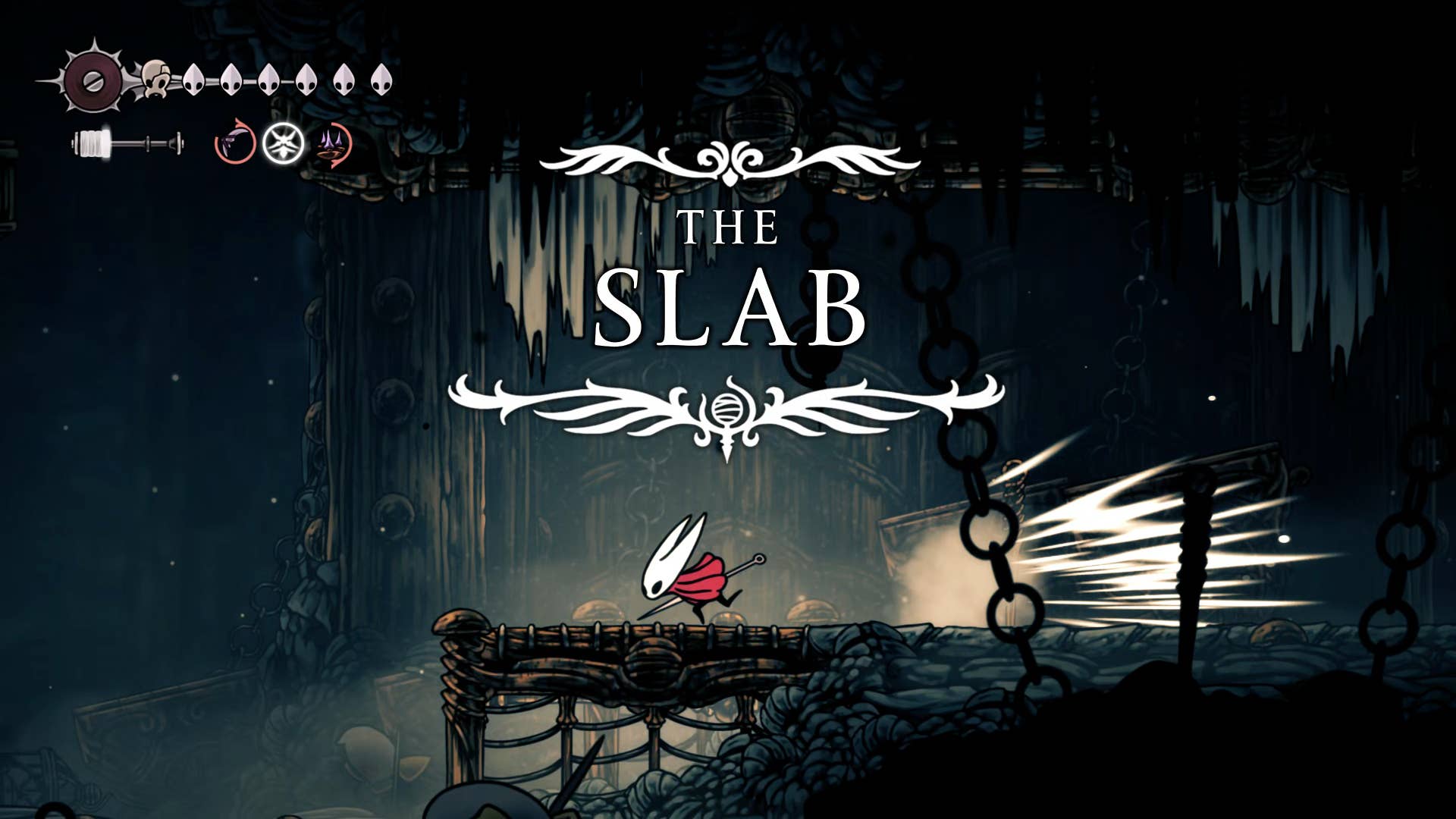 Screenshot of Hollow Knight: Silksong showing the path through Mount Fay.
