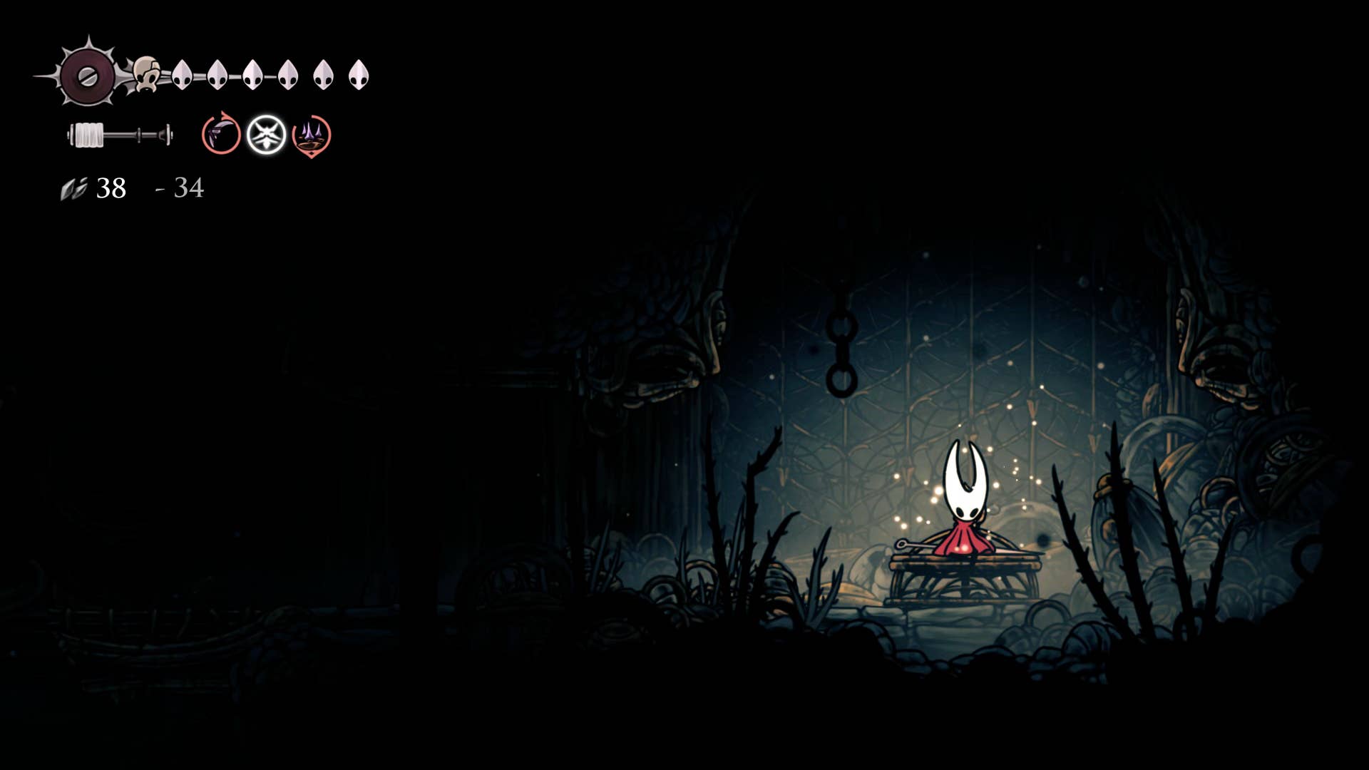 Screenshot of Hollow Knight: Silksong showing the path through Mount Fay.