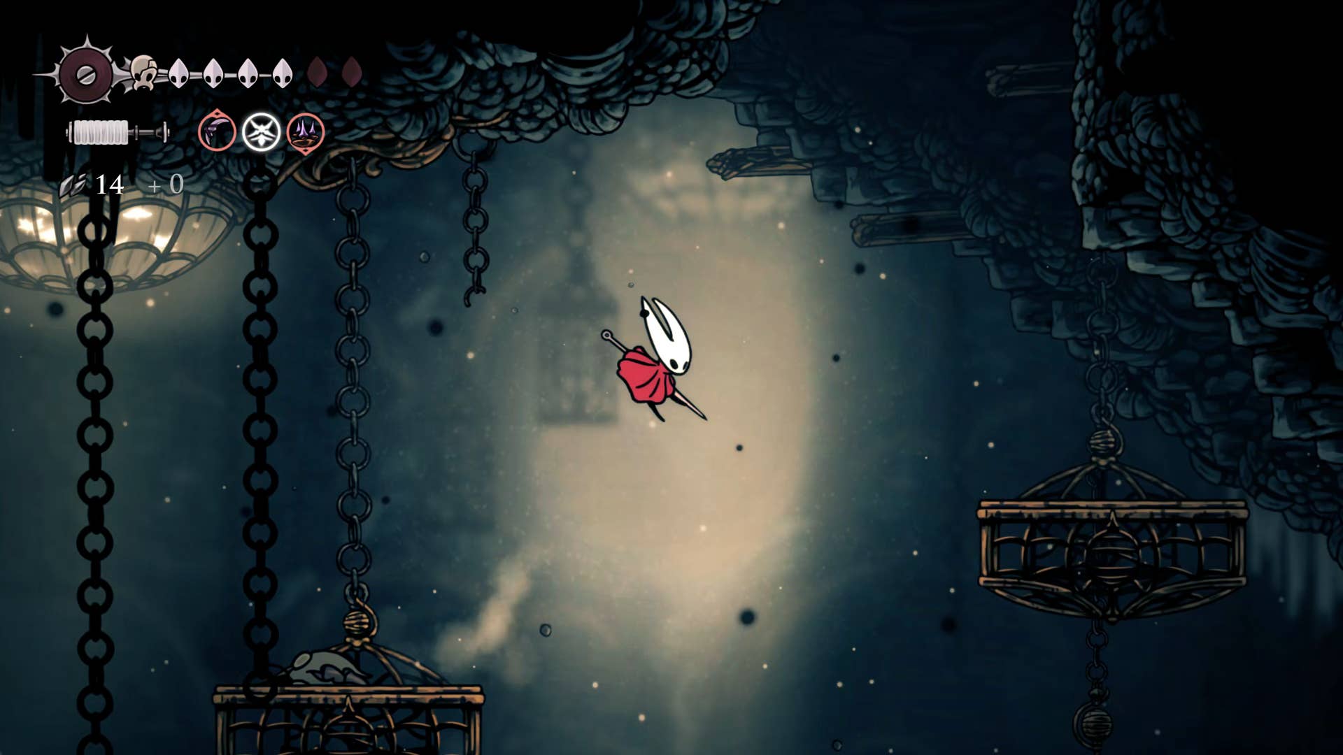 Screenshot of Hollow Knight: Silksong showing the path through Mount Fay.