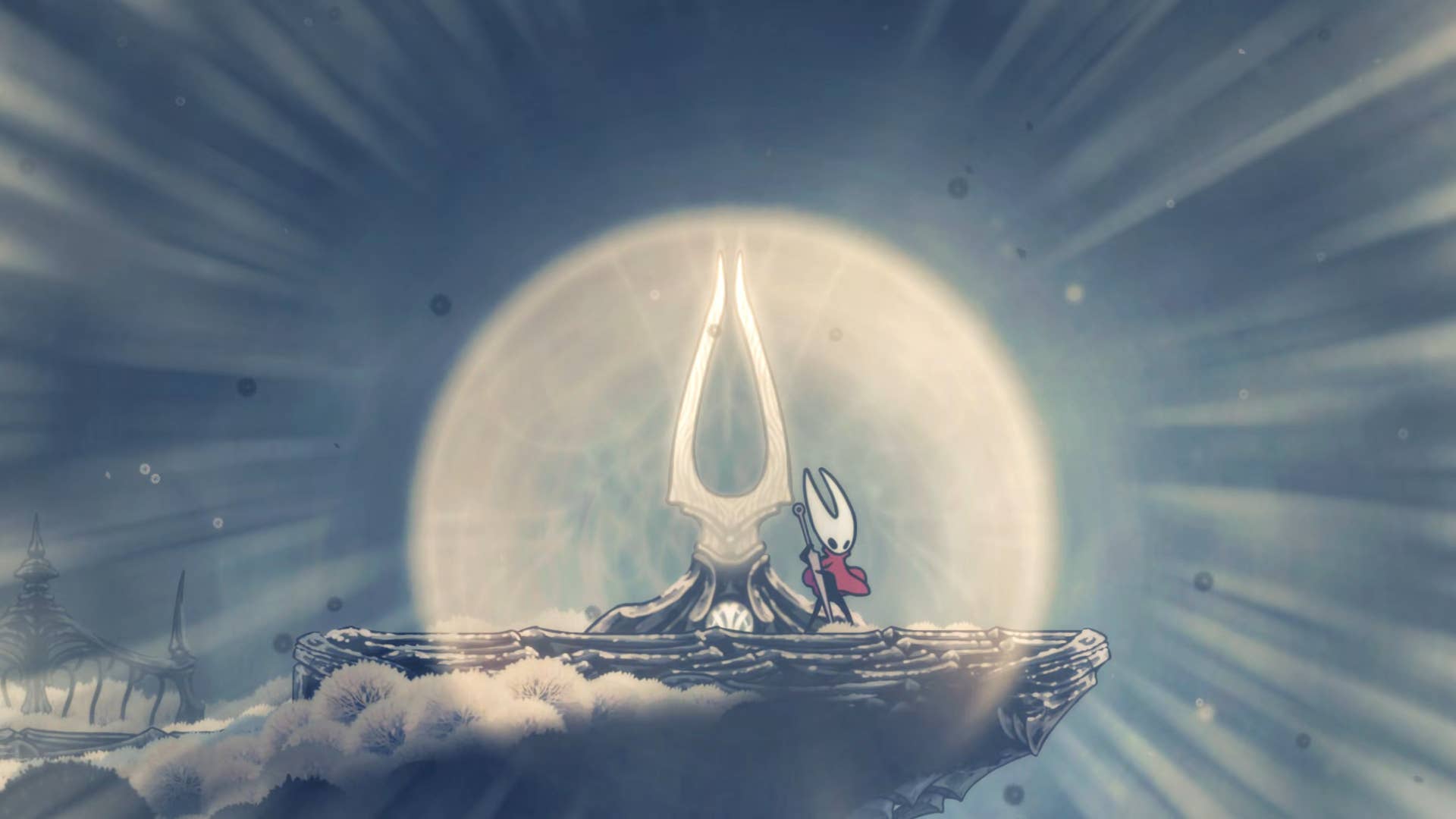 Screenshot of Hollow Knight: Silksong showing the path through Mount Fay.