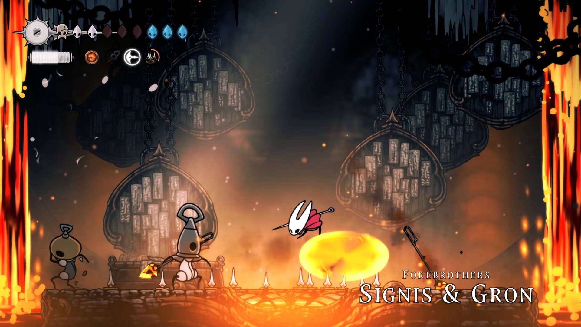 Hollow Knight screenshot: Silksong shows the path through the area below the deep dock.