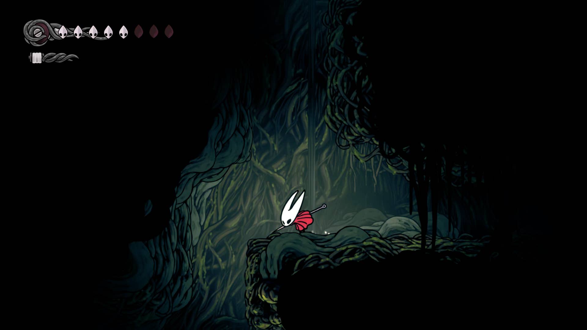 Hollow Knight screenshot: Silksong shows the paths through various side quest areas late in the game.