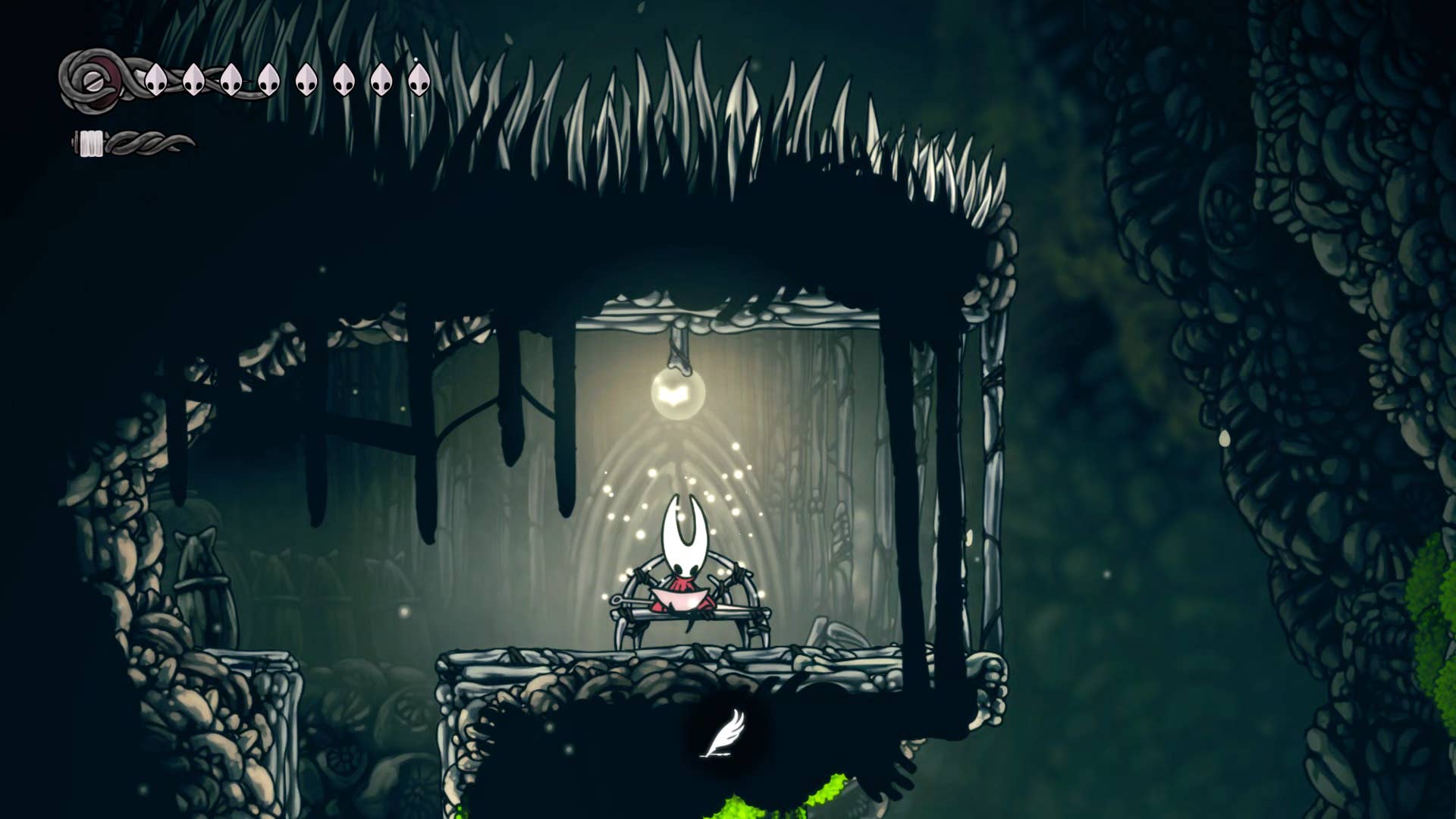 Hollow Knight screenshot: Silksong shows the paths through various side quest areas late in the game.
