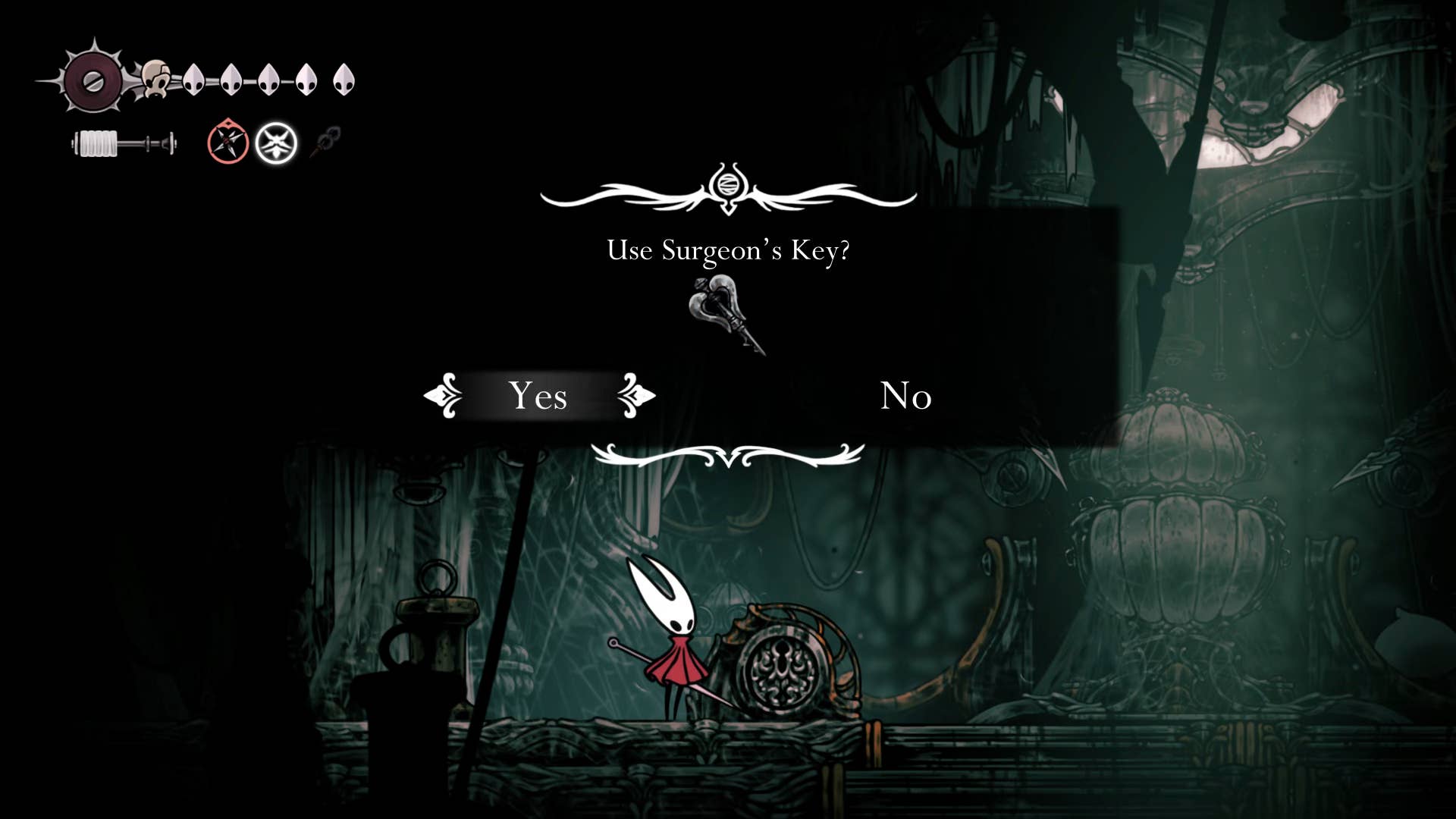 Hollow Knight screenshot: Silksong shows the paths through various side quest areas late in the game.