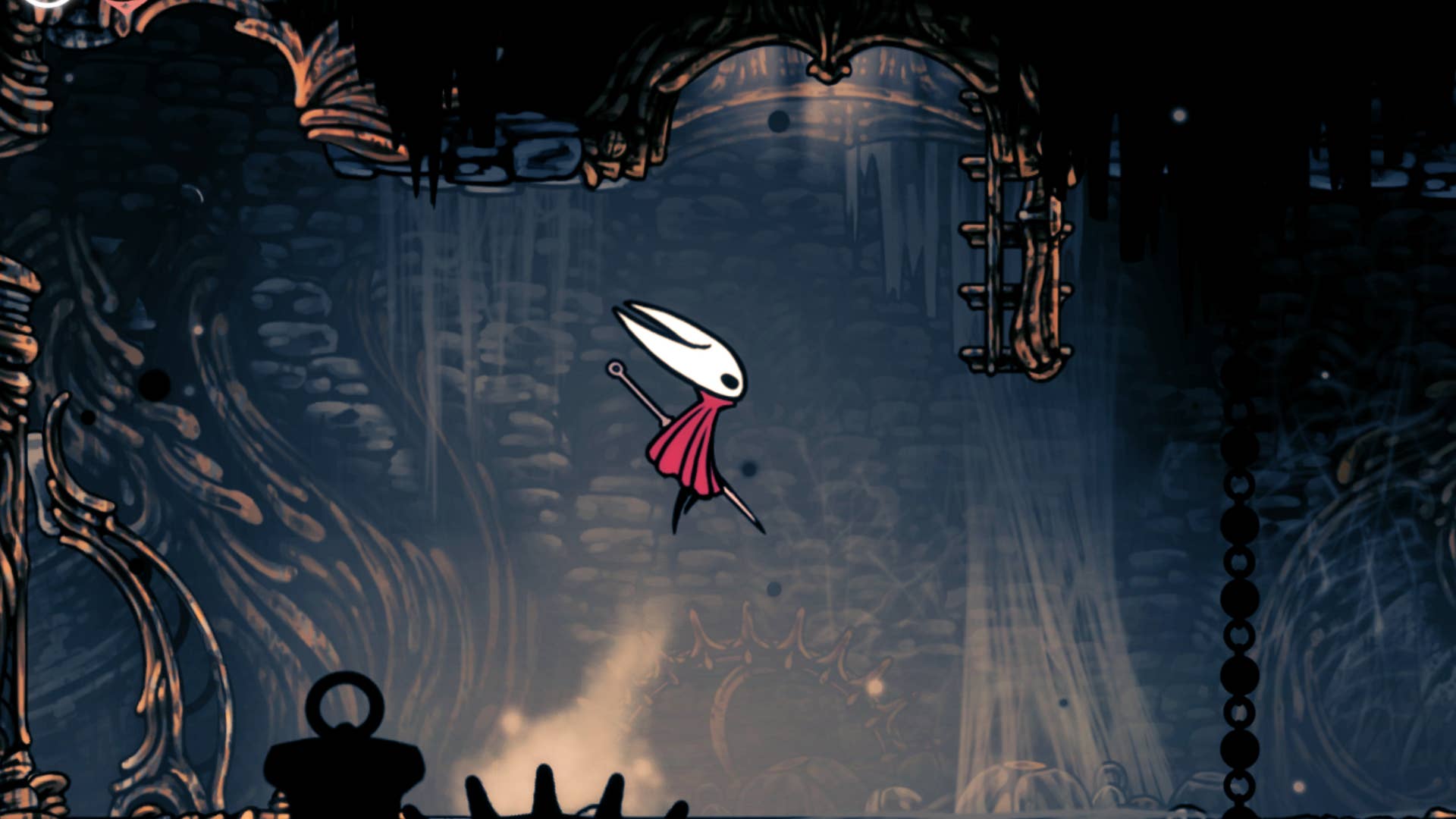 Hollow Night screenshot: Silkson shows the path through Billwater.