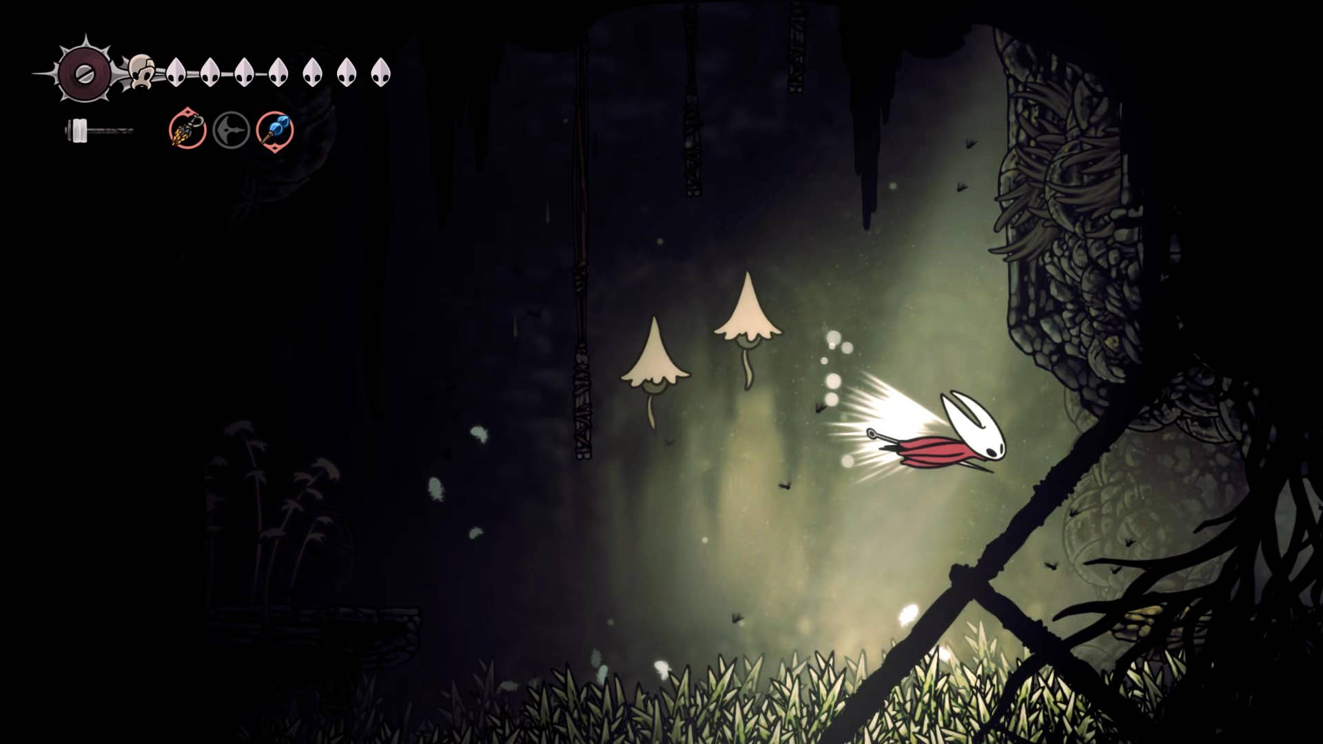 Hollow Night screenshot: Silkson shows the path through Billwater.