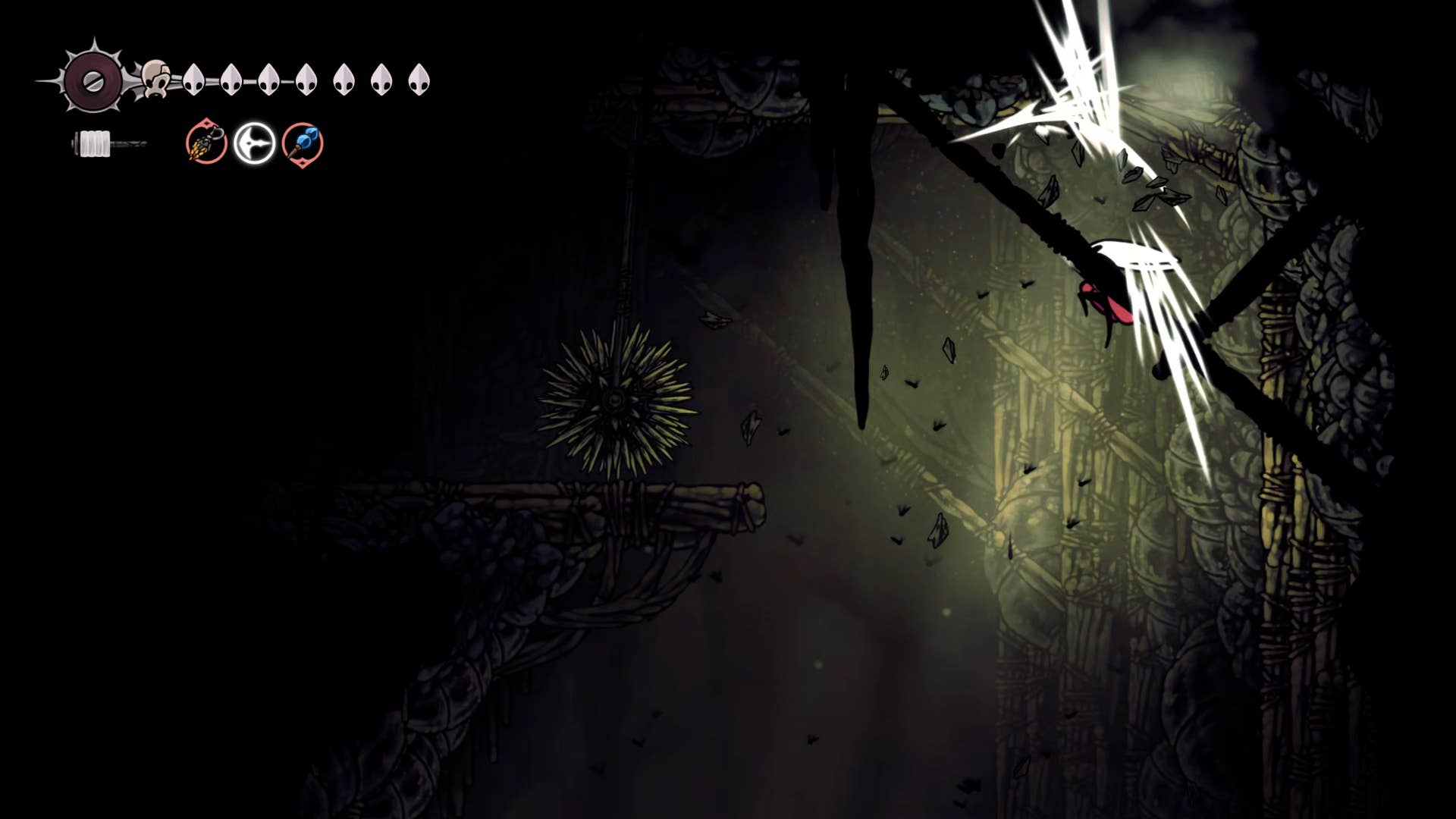 Hollow Night screenshot: Silkson shows the path through Billwater.