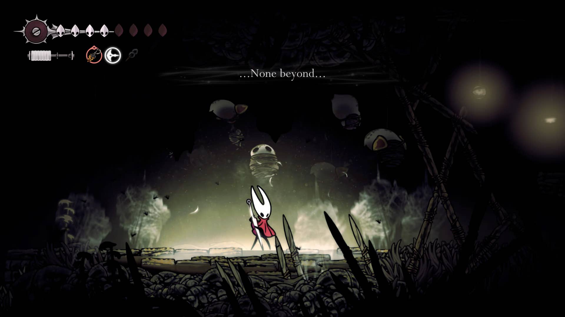 Hollow Night screenshot: Silkson shows the path through Billwater.