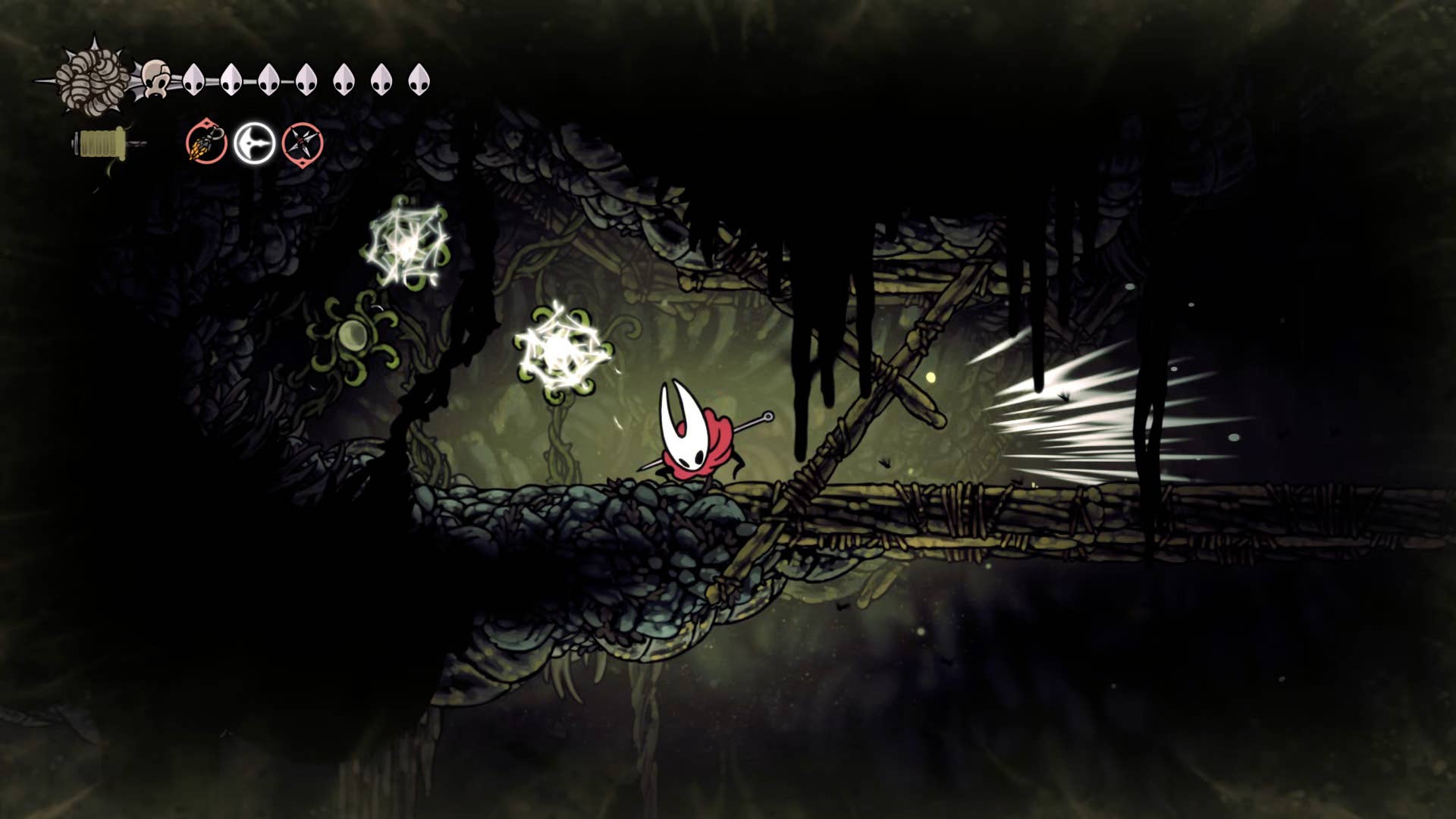 Hollow Night screenshot: Silkson shows the path through Billwater.