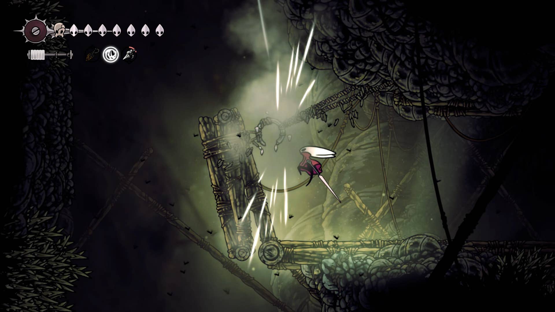 Hollow Night screenshot: Silkson shows the path through Billwater.