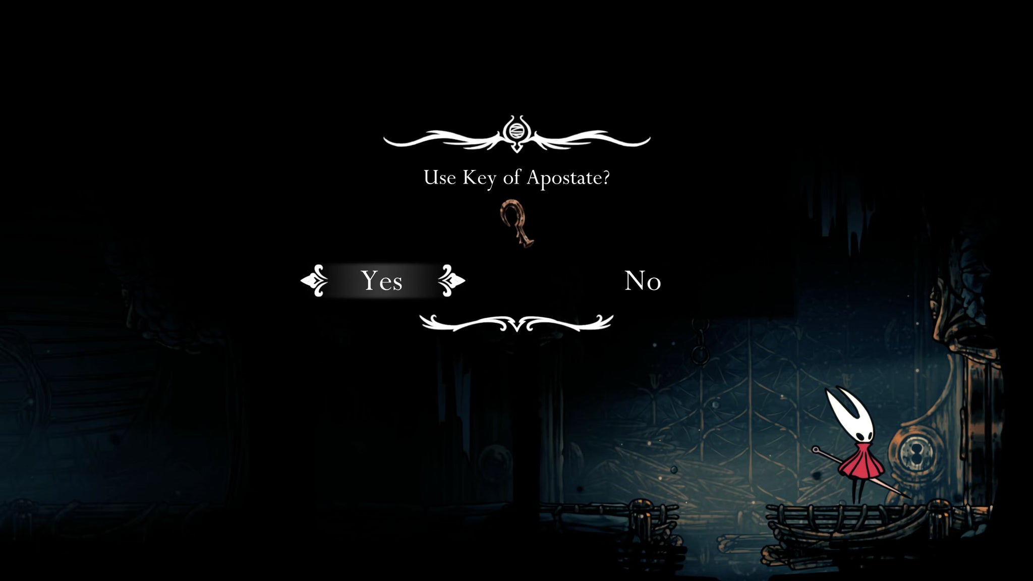 A screenshot of Hollow Knight: Silksong showing the path through The Slab. - 5