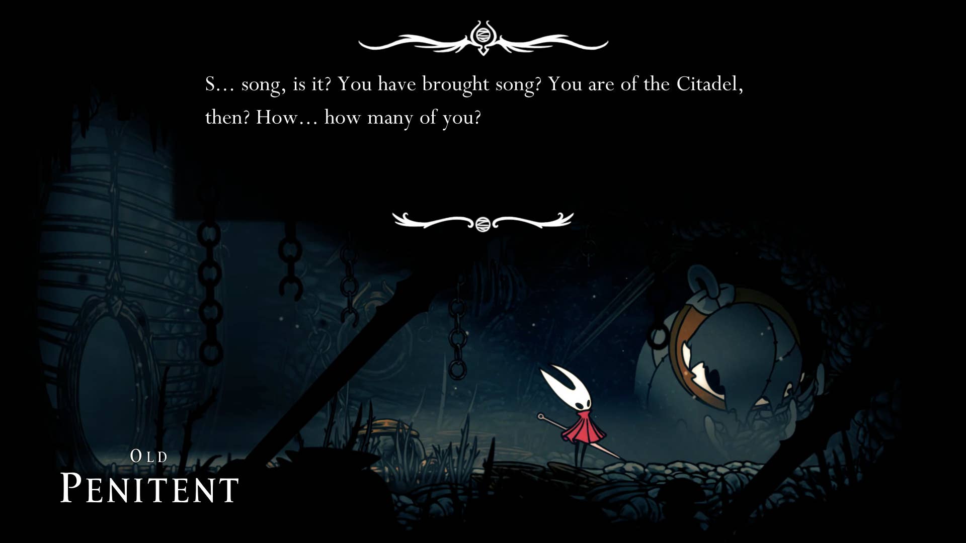 Screenshot of Hollow Knight: Silkson showing a path through the slab.