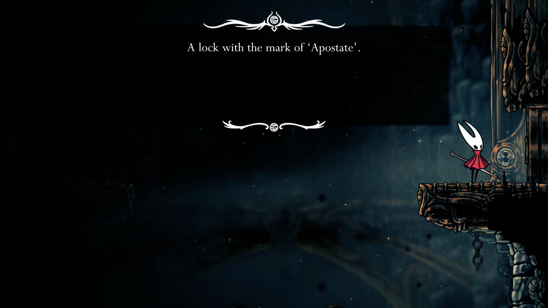 Screenshot of Hollow Knight: Silkson showing a path through the slab.