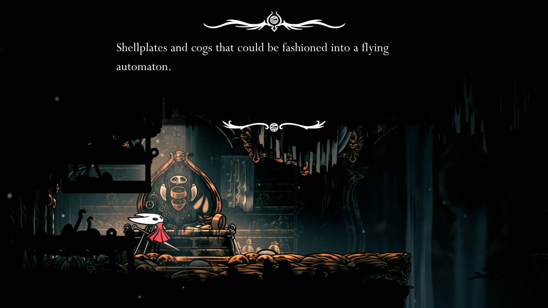 Hollow Knight screenshot: Silksong showing the path through High Halls.