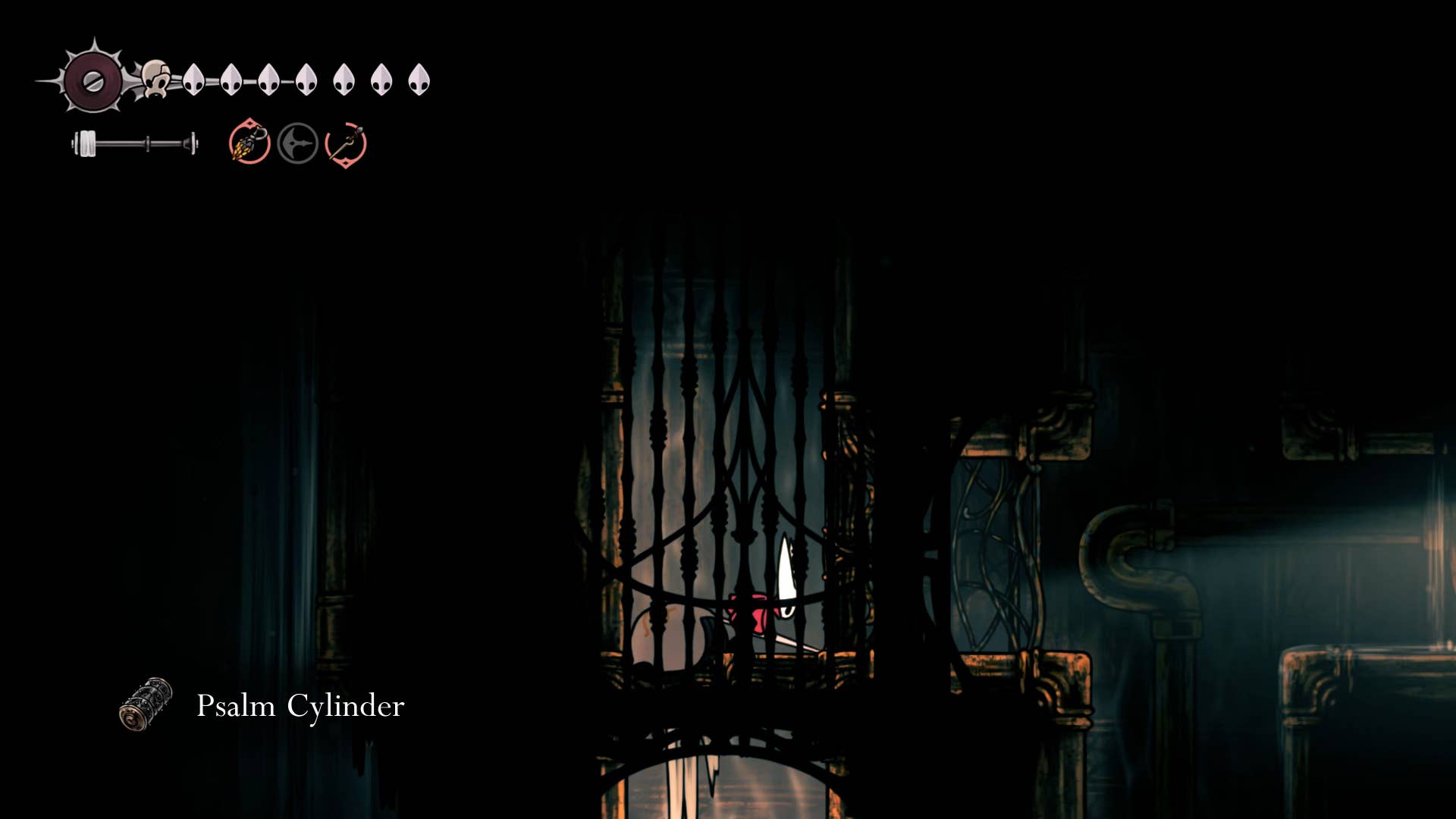 Hollow Knight screenshot: Silksong showing the path through High Halls.
