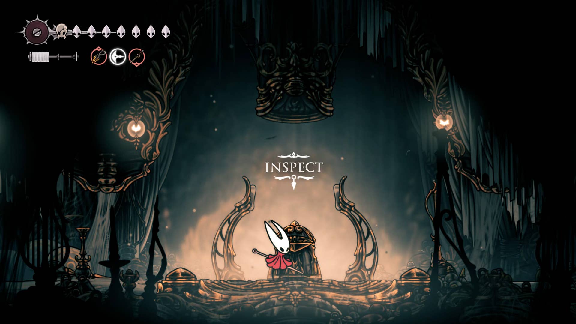 Hollow Knight screenshot: Silksong showing the path through High Halls.