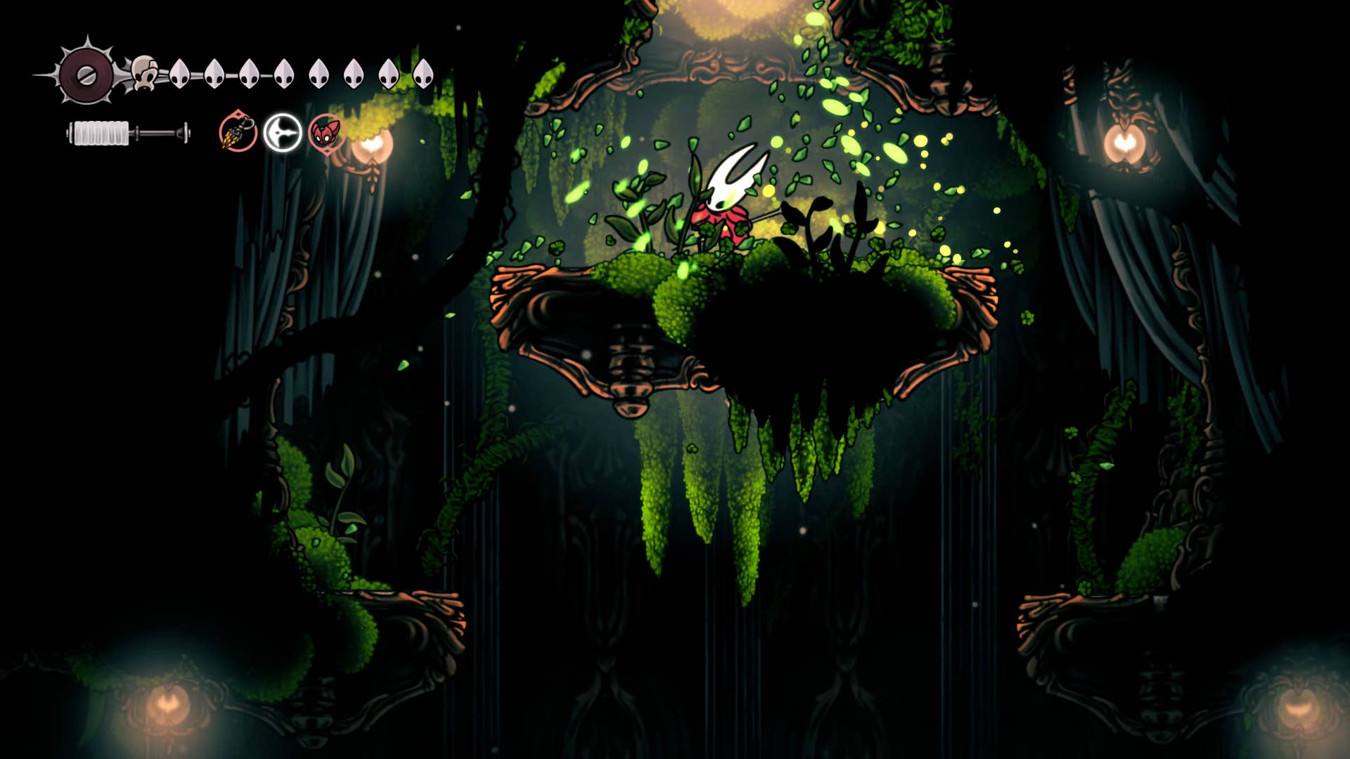 Hollow Knight screenshot: Silksong shows the path through memory.