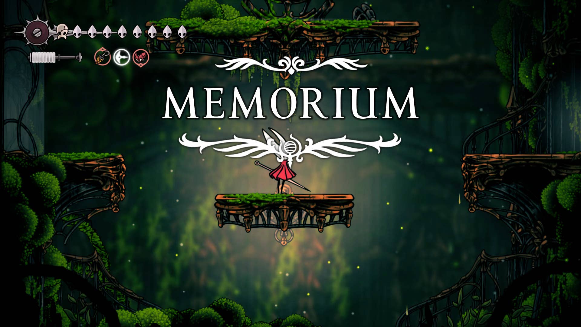 Hollow Knight screenshot: Silksong shows the path through memory.