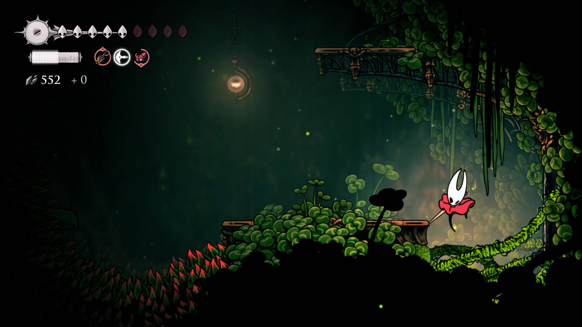 Hollow Knight screenshot: Silksong shows the path through memory.