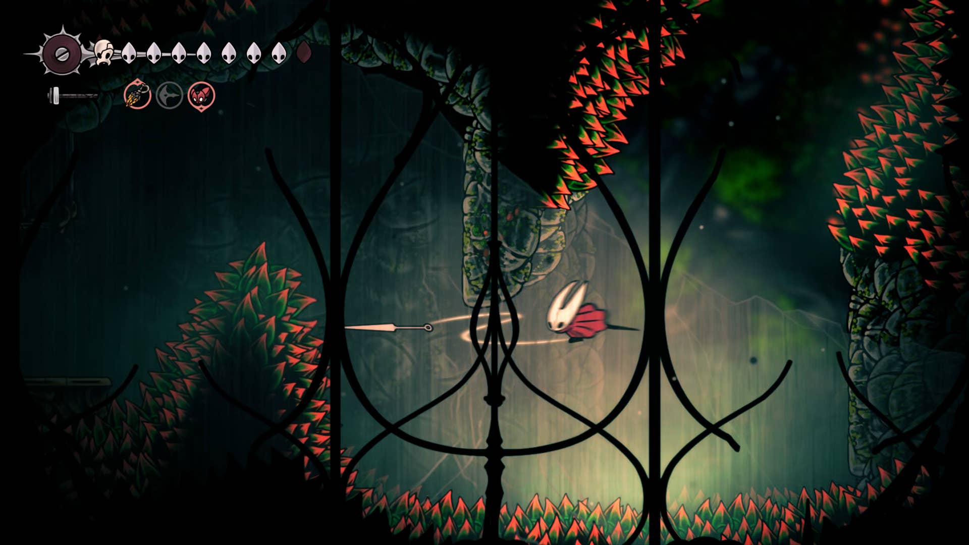 Hollow Knight screenshot: Silksong shows the path through memory.