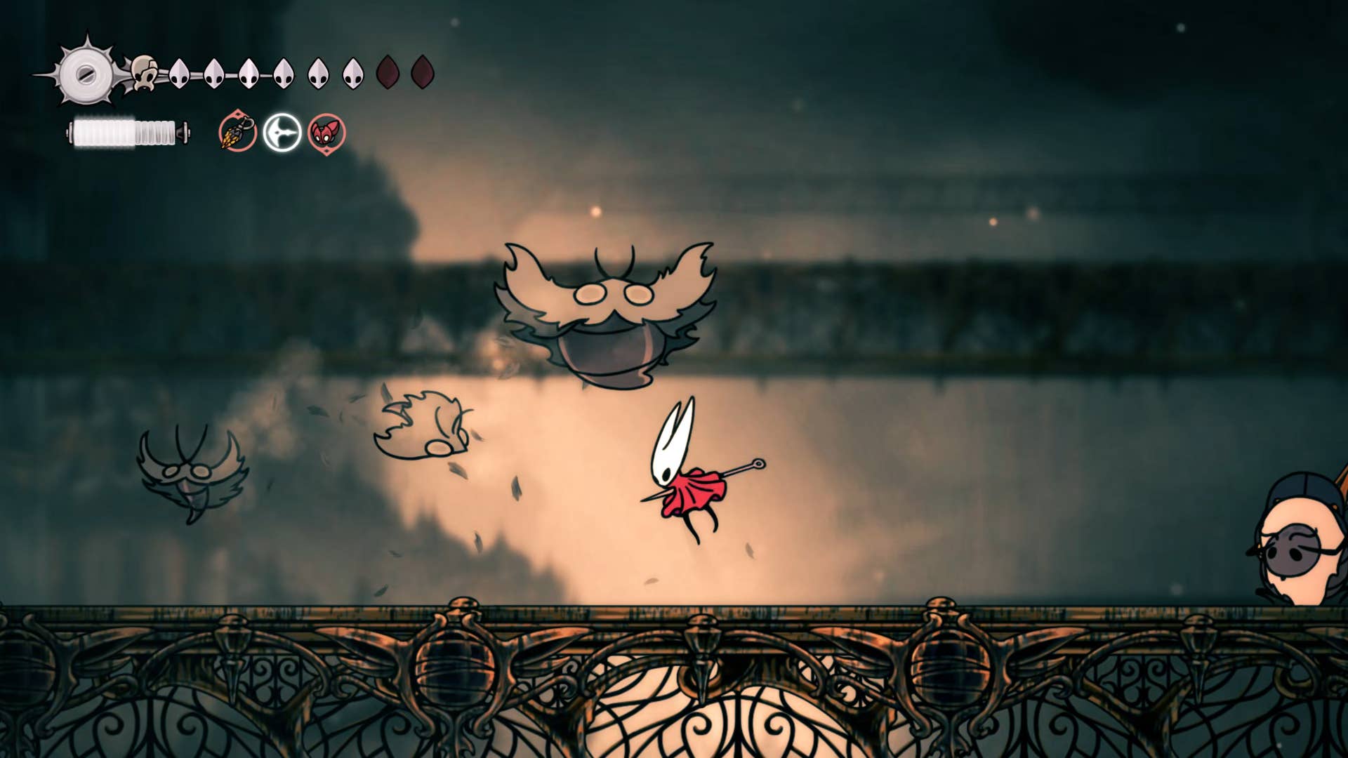 Hollow Knight screenshot: Silksong shows the path through memory.
