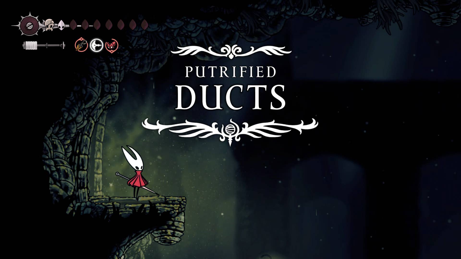 Hollow Knight screenshot: Silksong shows the path through memory.