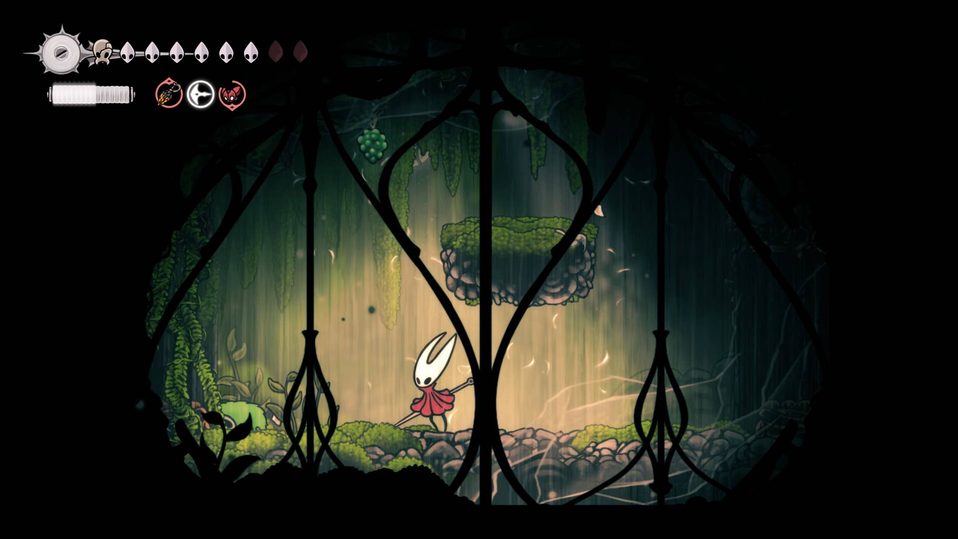 Hollow Knight screenshot: Silksong shows the path through memory.