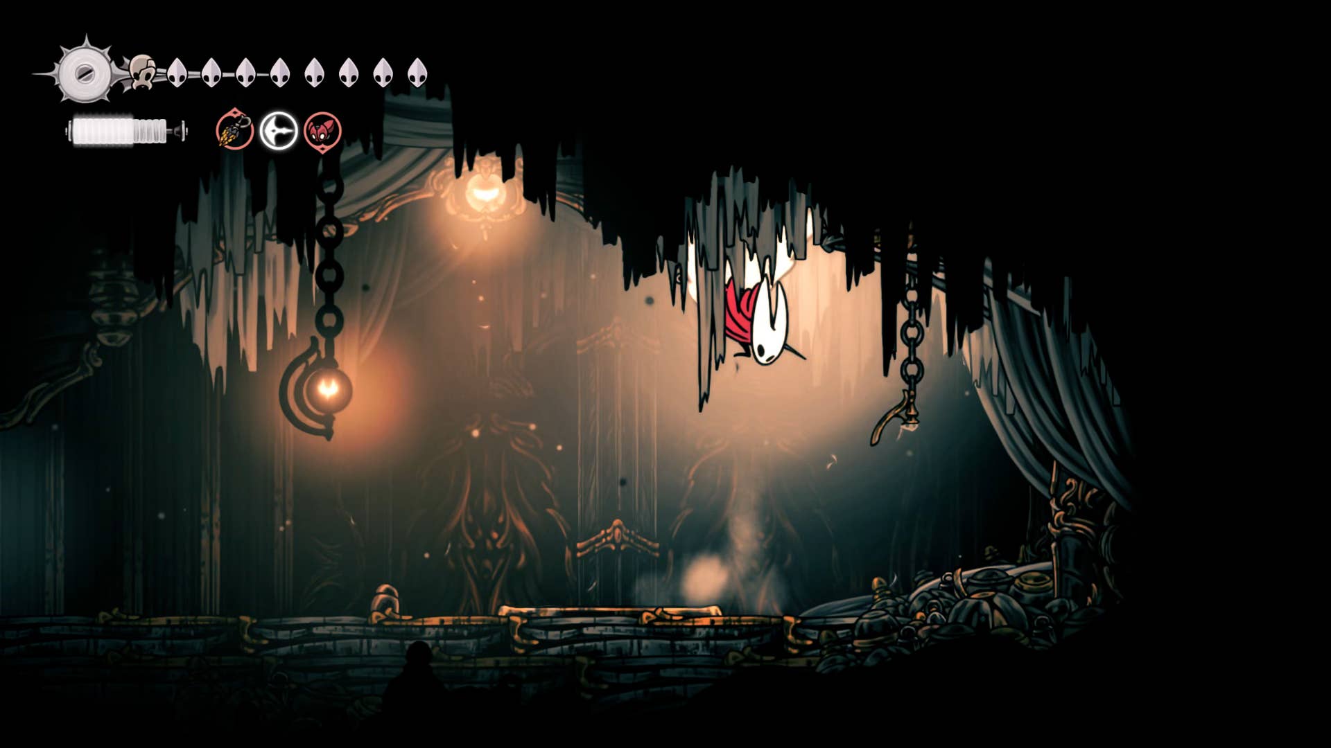 Hollow Knight screenshot: Silksong shows the path through memory.